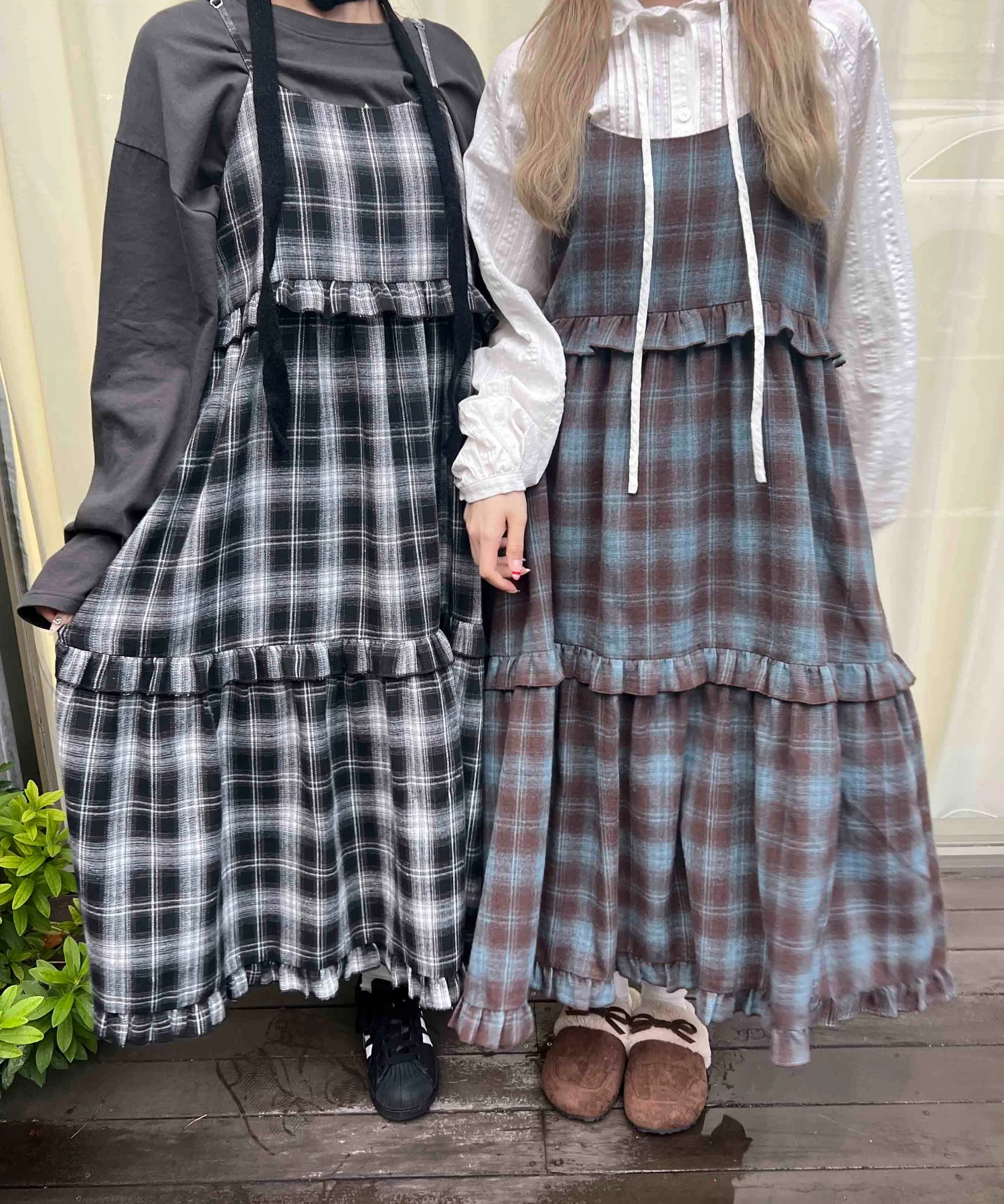 ネルチェックロングキャミワンピース - Image 10