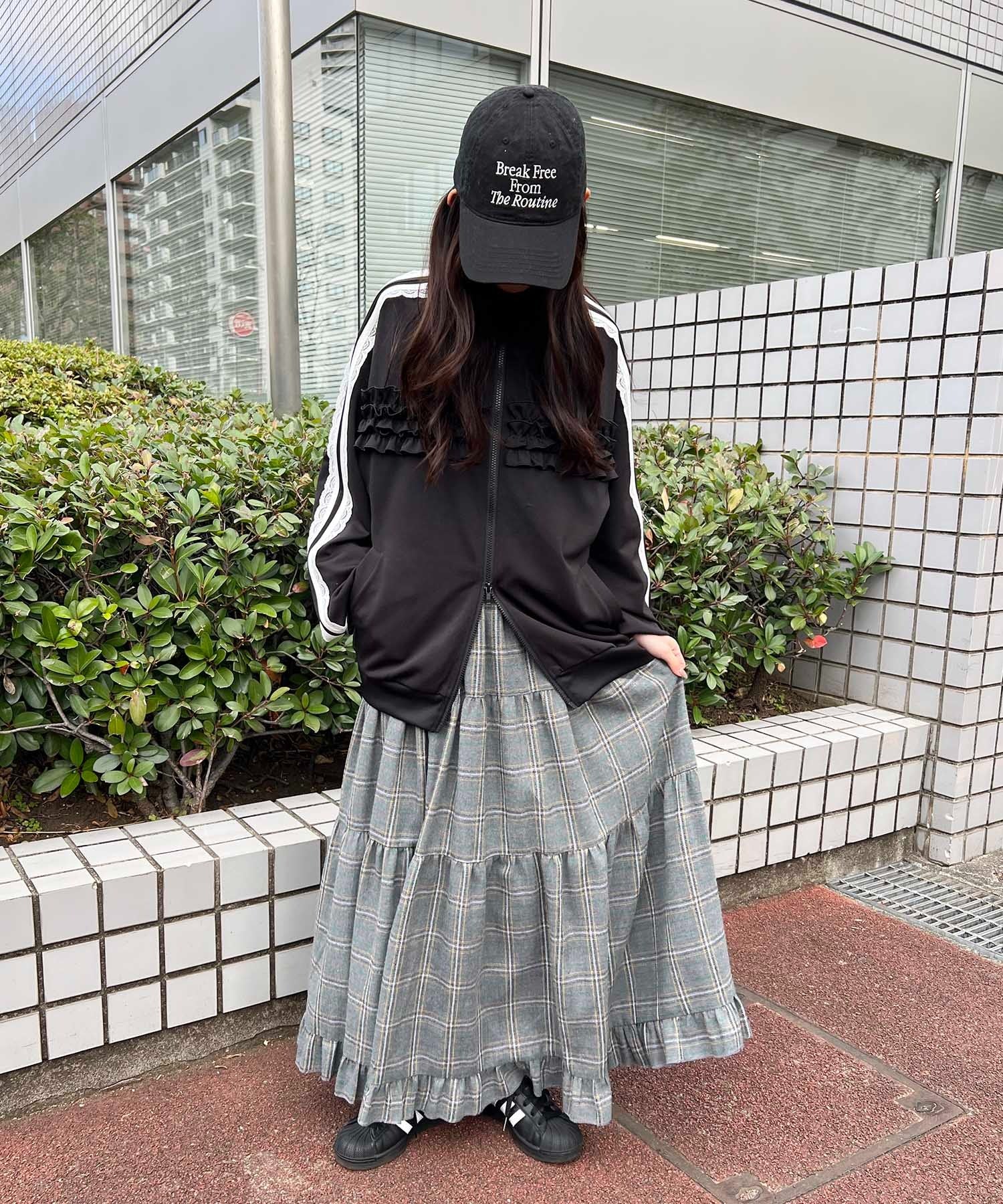 チェックティアードロングスカート - Image 15