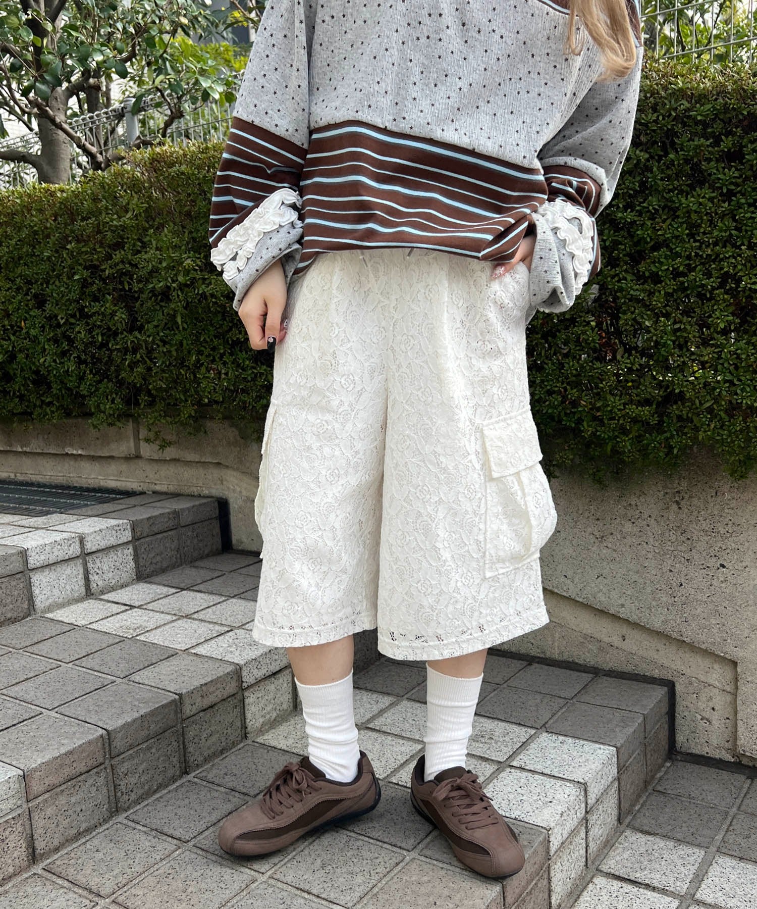 レースカーゴハーフパンツ - Image 11