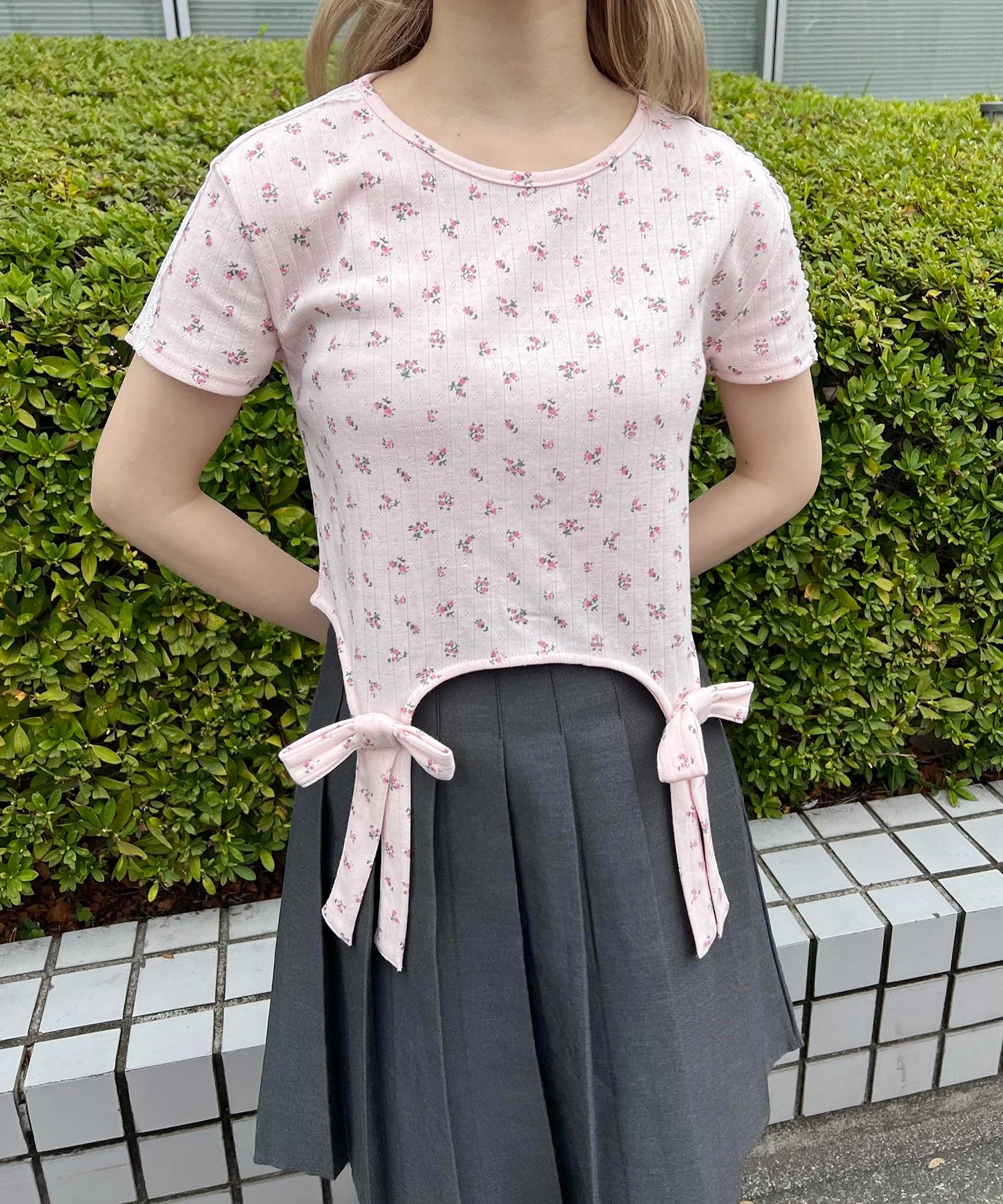 リトルフラワーWリボンTシャツ - Image 11