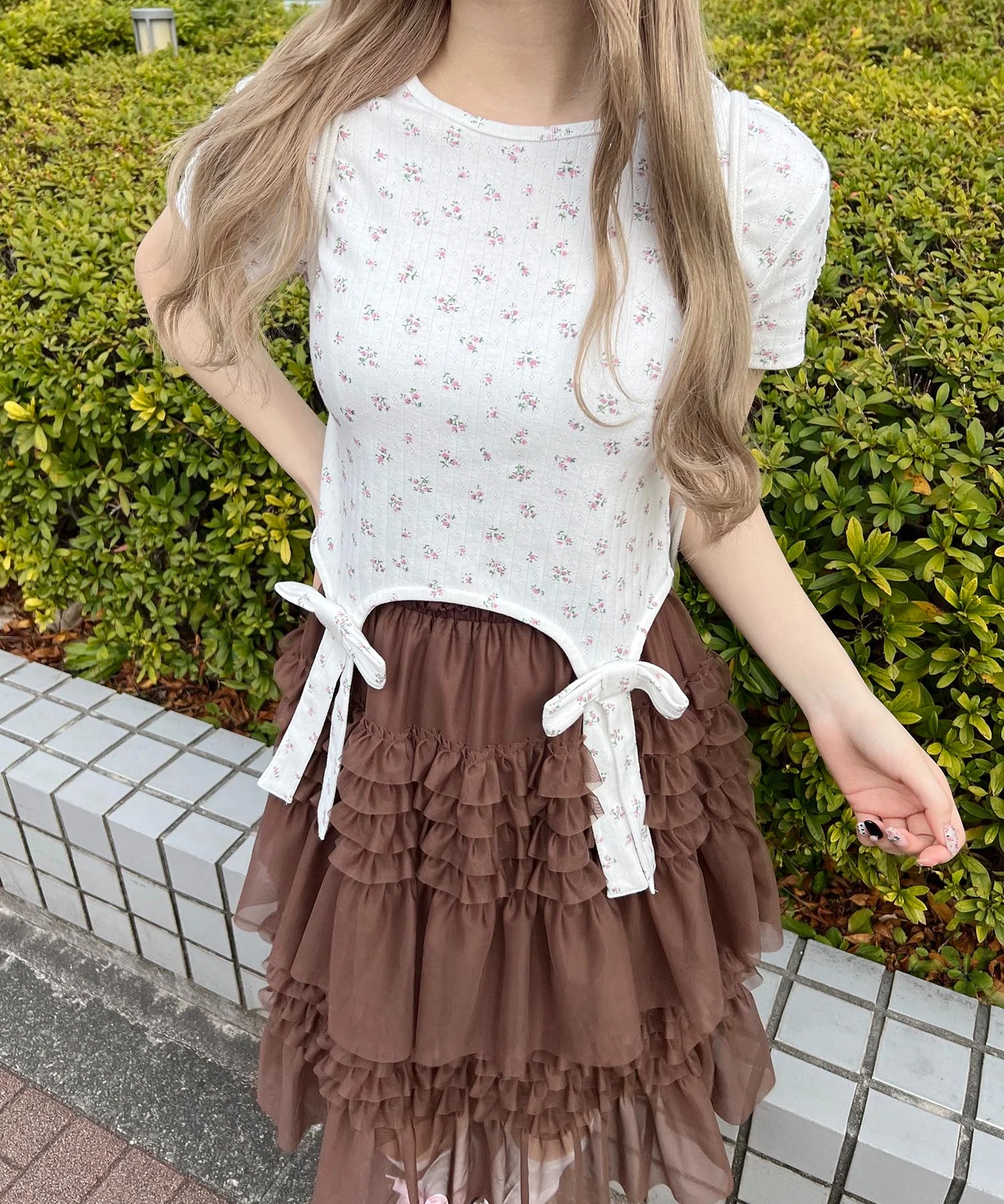 リトルフラワーWリボンTシャツ - Image 16