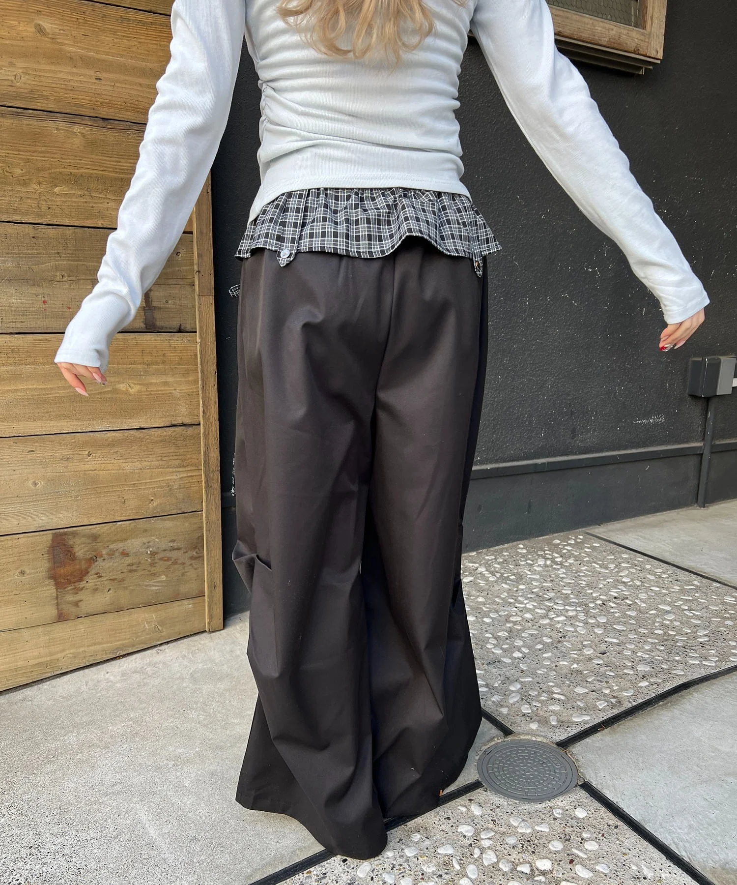チェックレイヤードワイドパンツ - Image 14