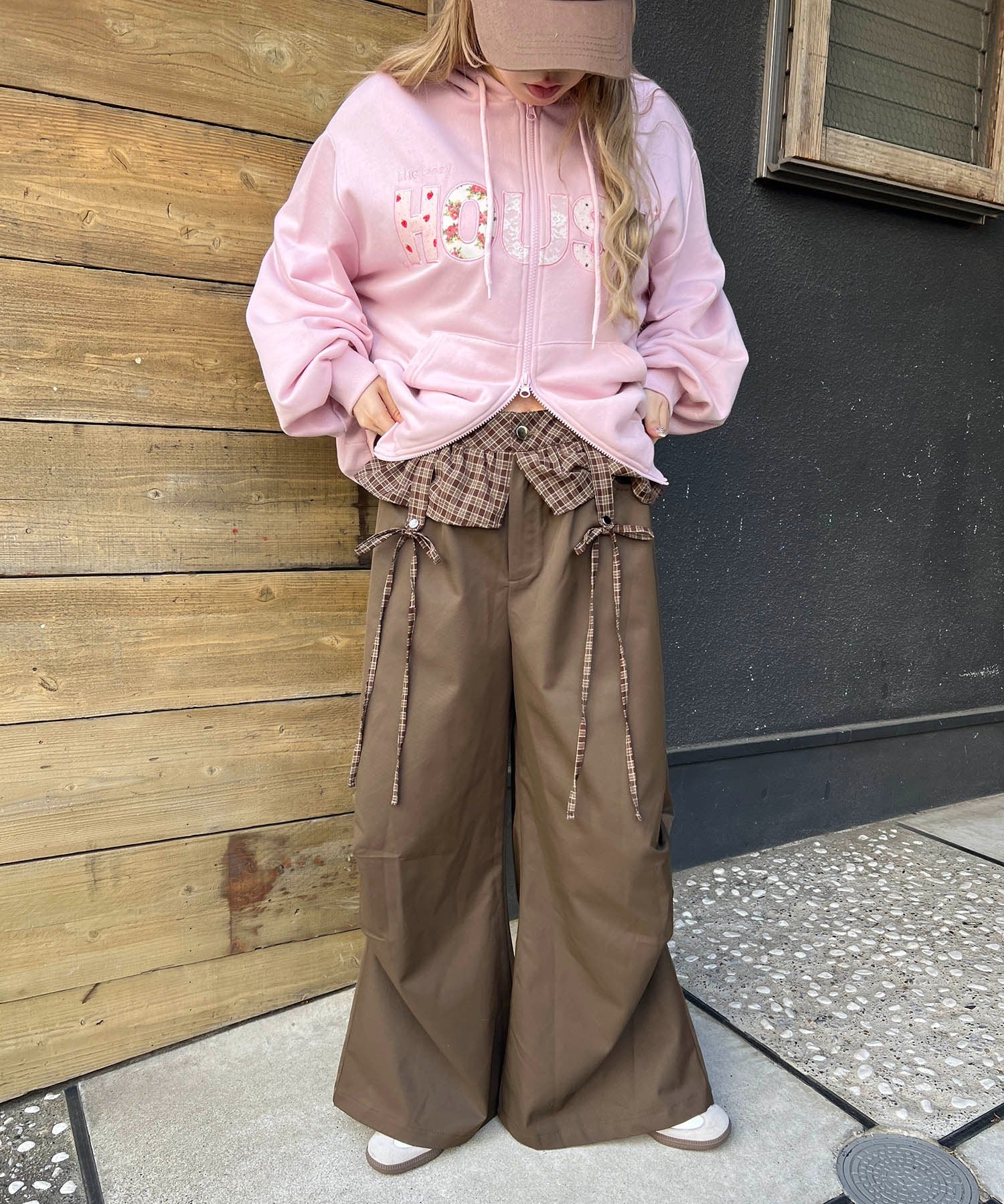 チェックレイヤードワイドパンツ - Image 5