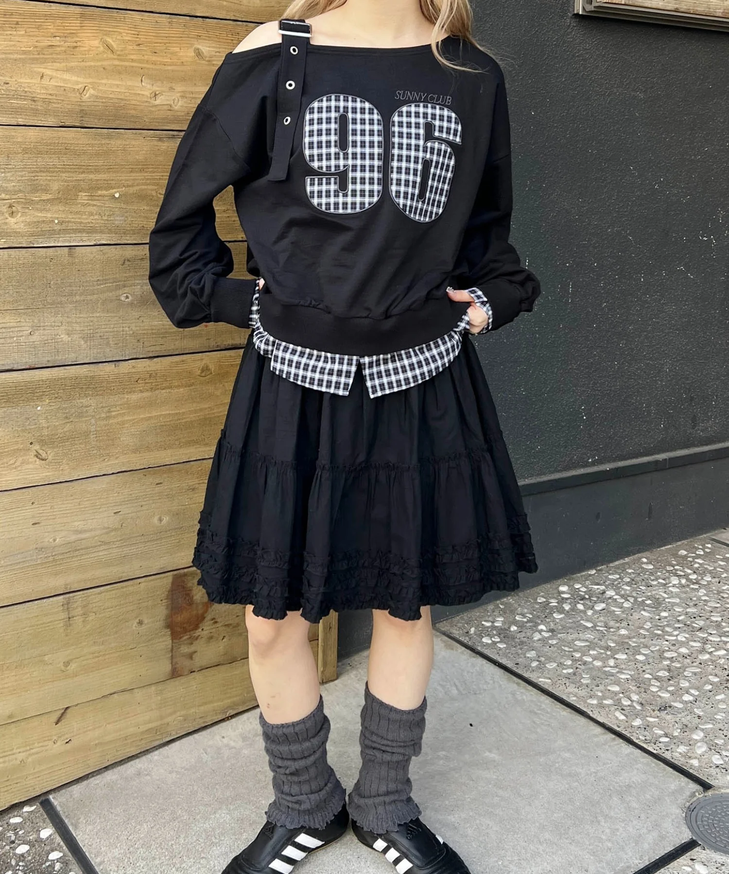 チェックレイヤードワンショルスウェット - Image 14