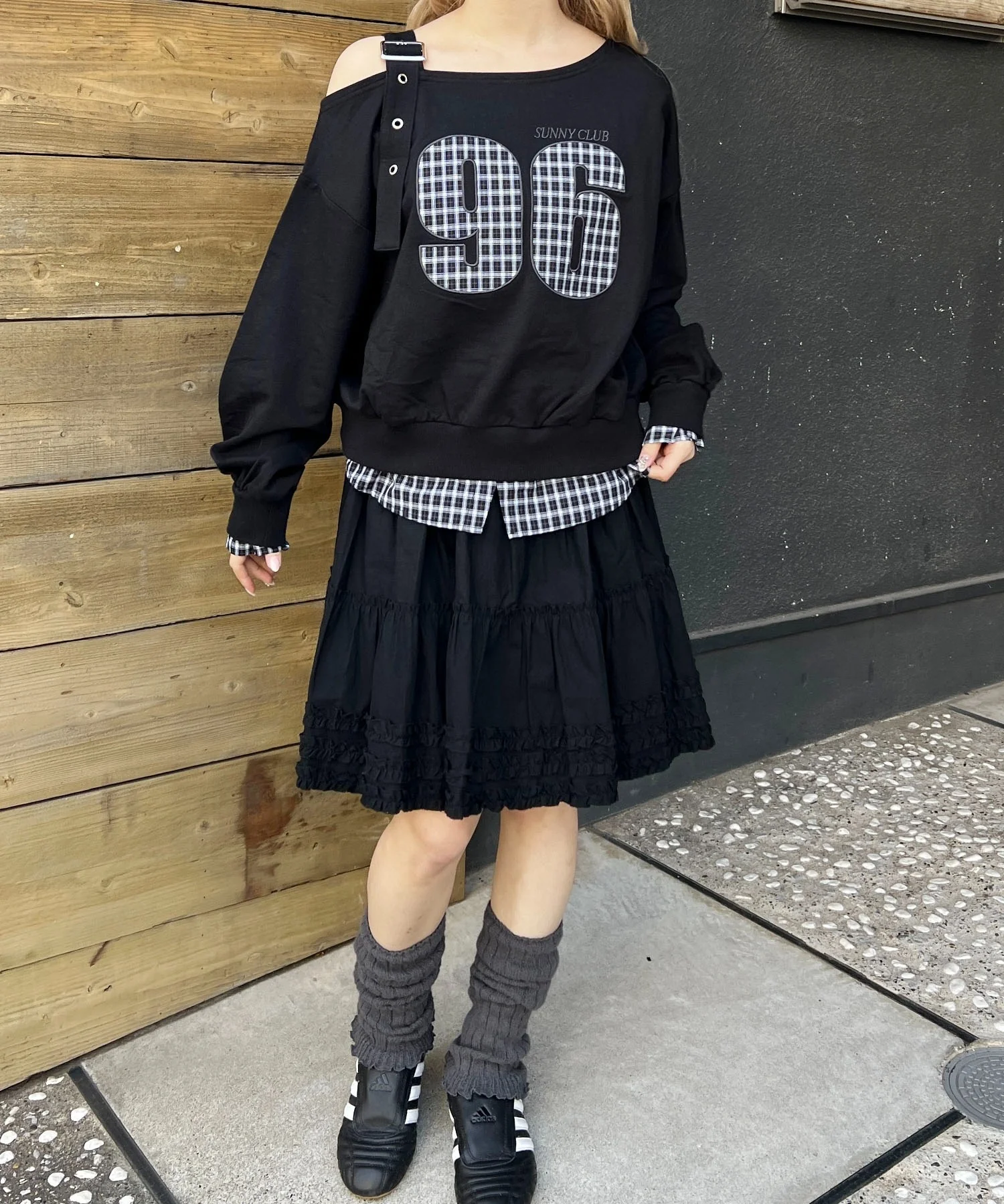 チェックレイヤードワンショルスウェット - Image 15