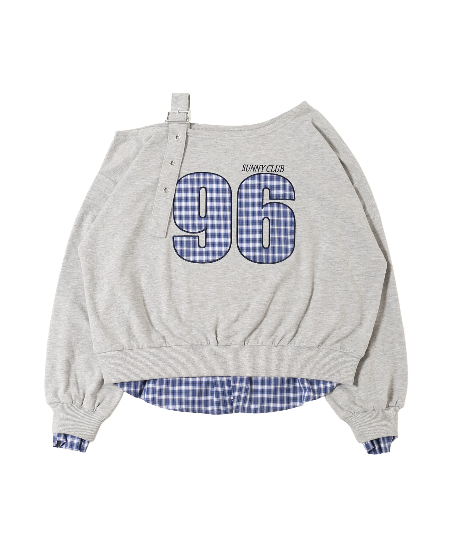 チェックレイヤードワンショルスウェット - Image 17