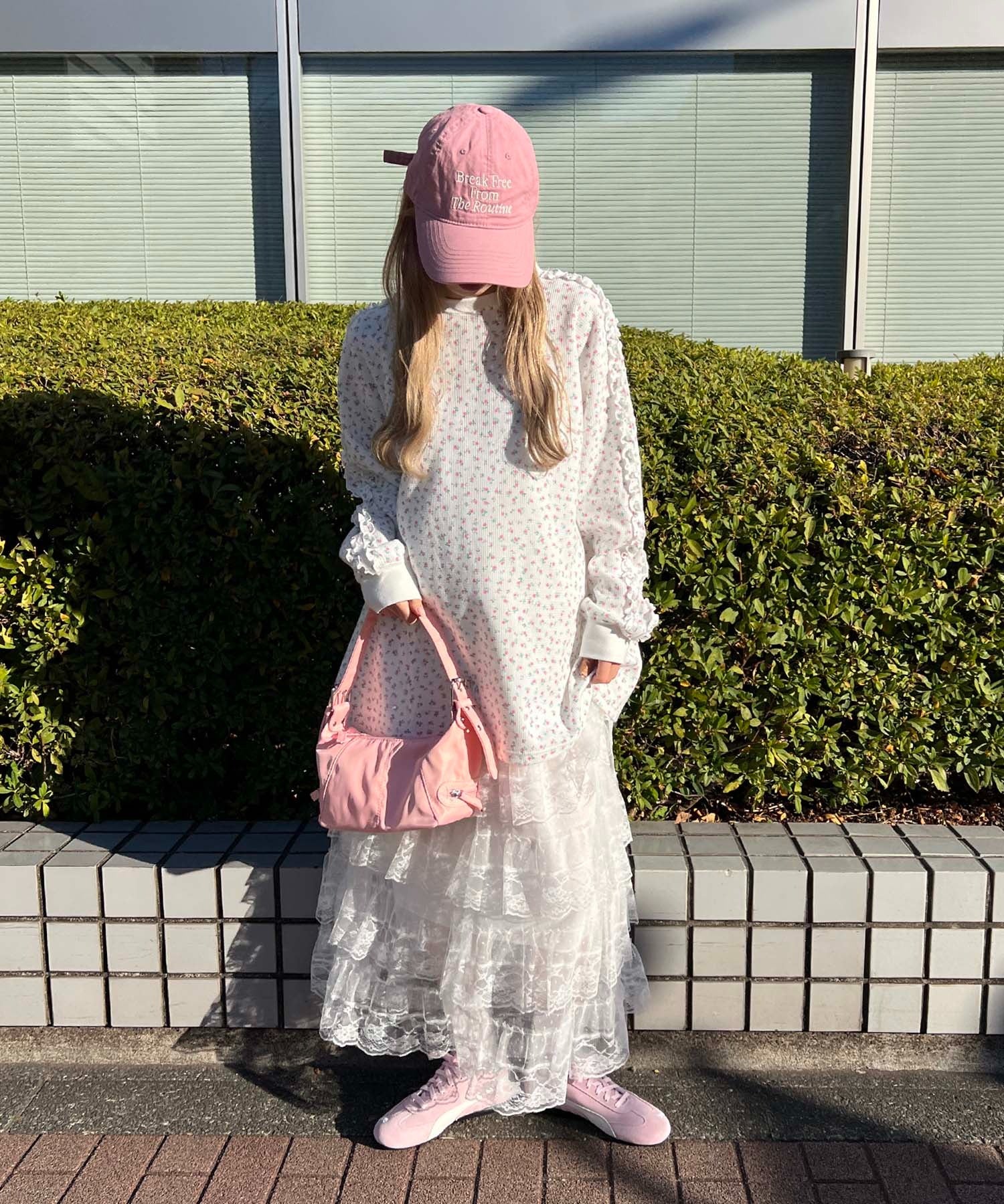 フリルラインフラワーワッフルロンT - Image 26