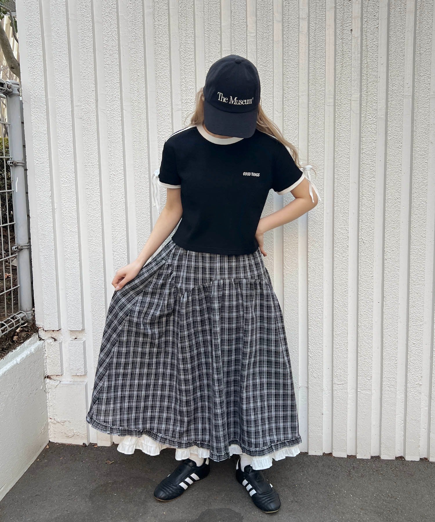 フリルレイヤードチェックロングスカート - Image 13