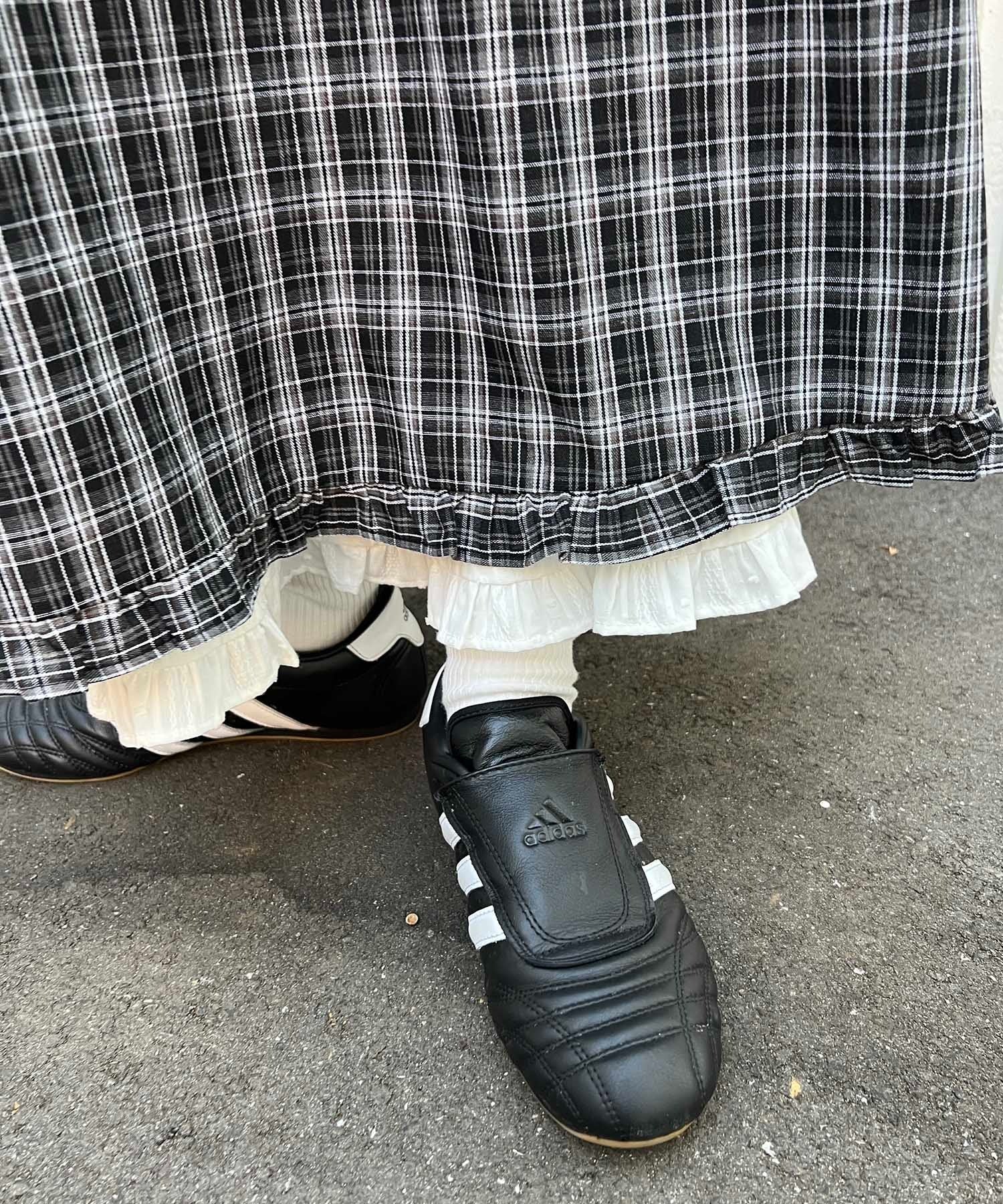 フリルレイヤードチェックロングスカート - Image 16