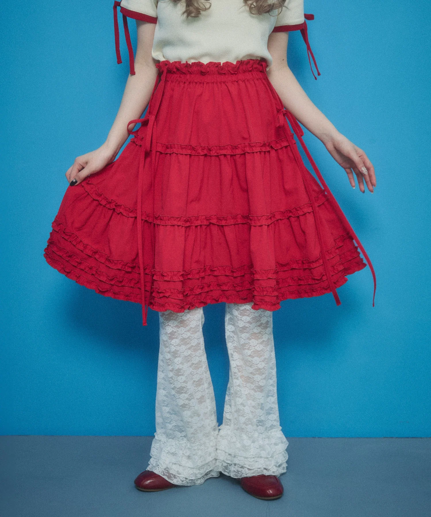 ボリュームフリルミドルスカート - Image 5