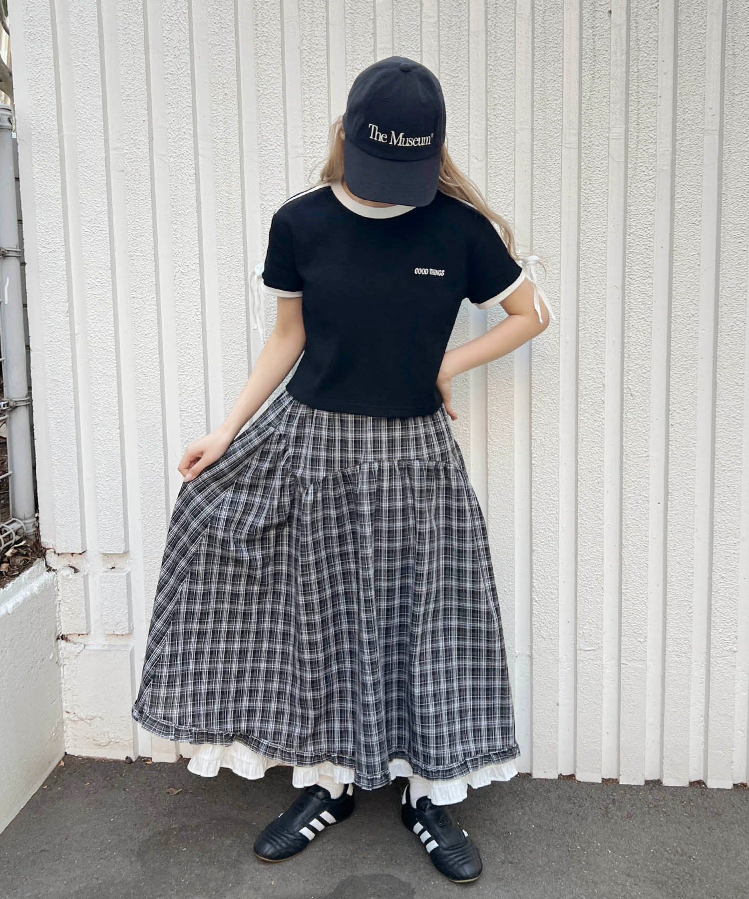 リボンポイント2ラインワッフルTシャツ - Image 30