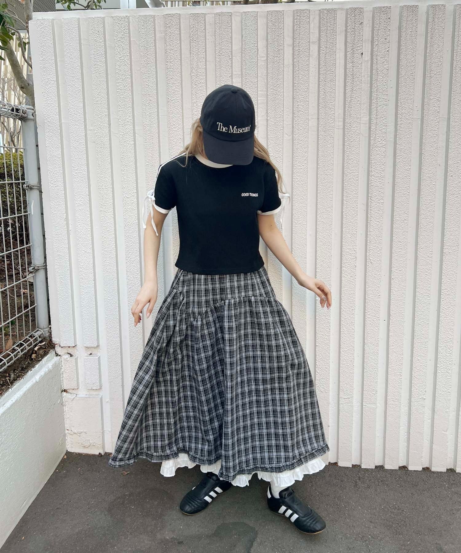 リボンポイント2ラインワッフルTシャツ - Image 31