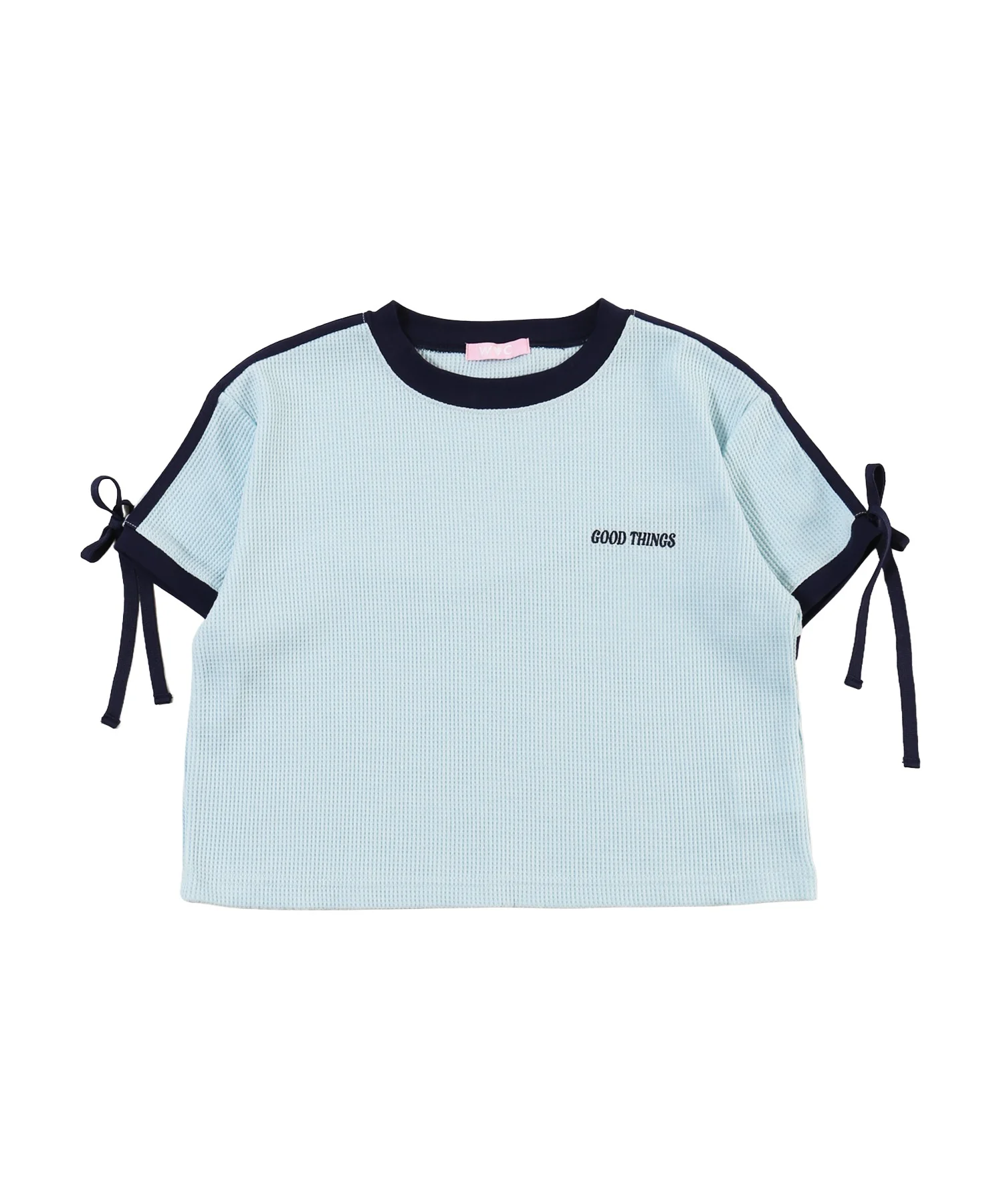 リボンポイント2ラインワッフルTシャツ - Image 34