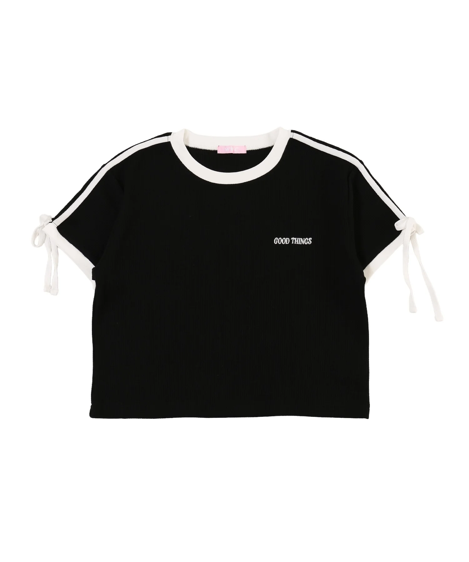 リボンポイント2ラインワッフルTシャツ - Image 36