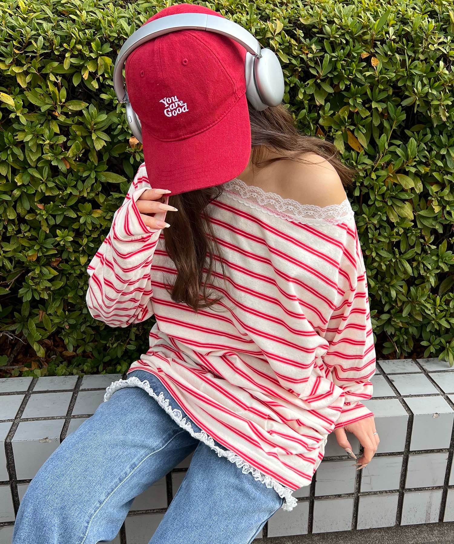 レースパイピングオフショルビッグT - Image 11