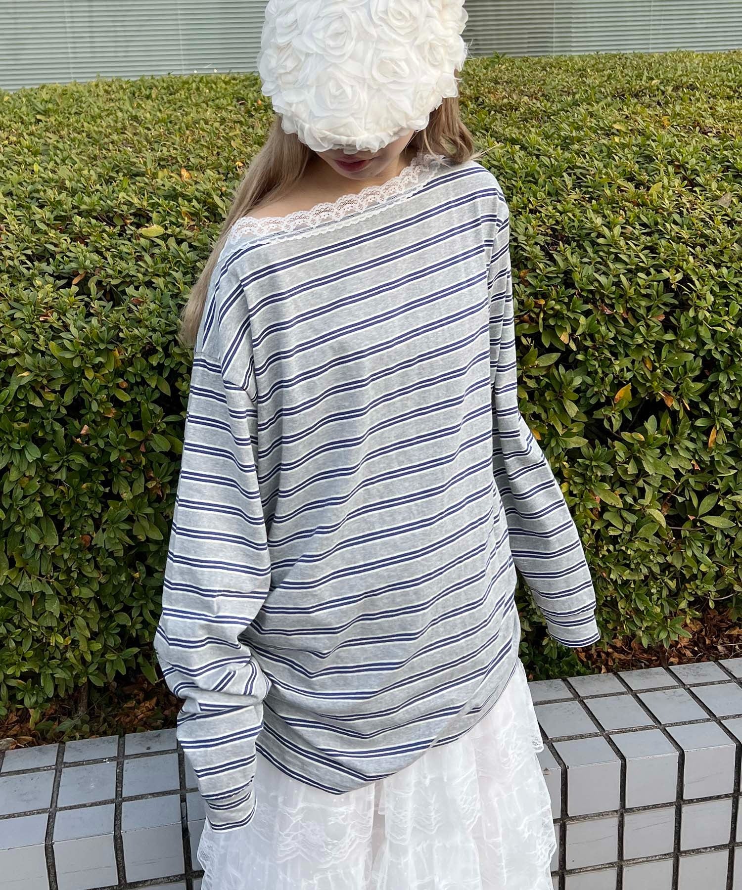 レースパイピングオフショルビッグT - Image 13