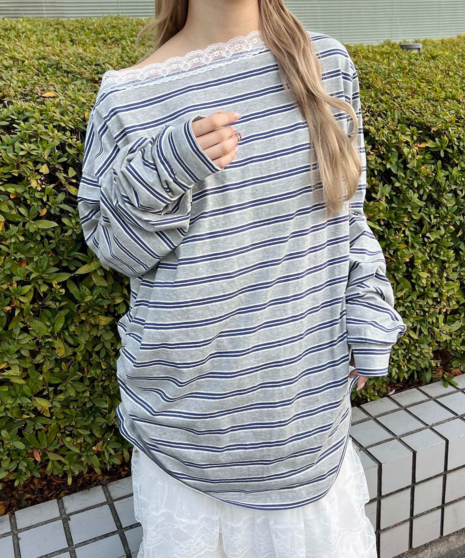 レースパイピングオフショルビッグT - Image 2