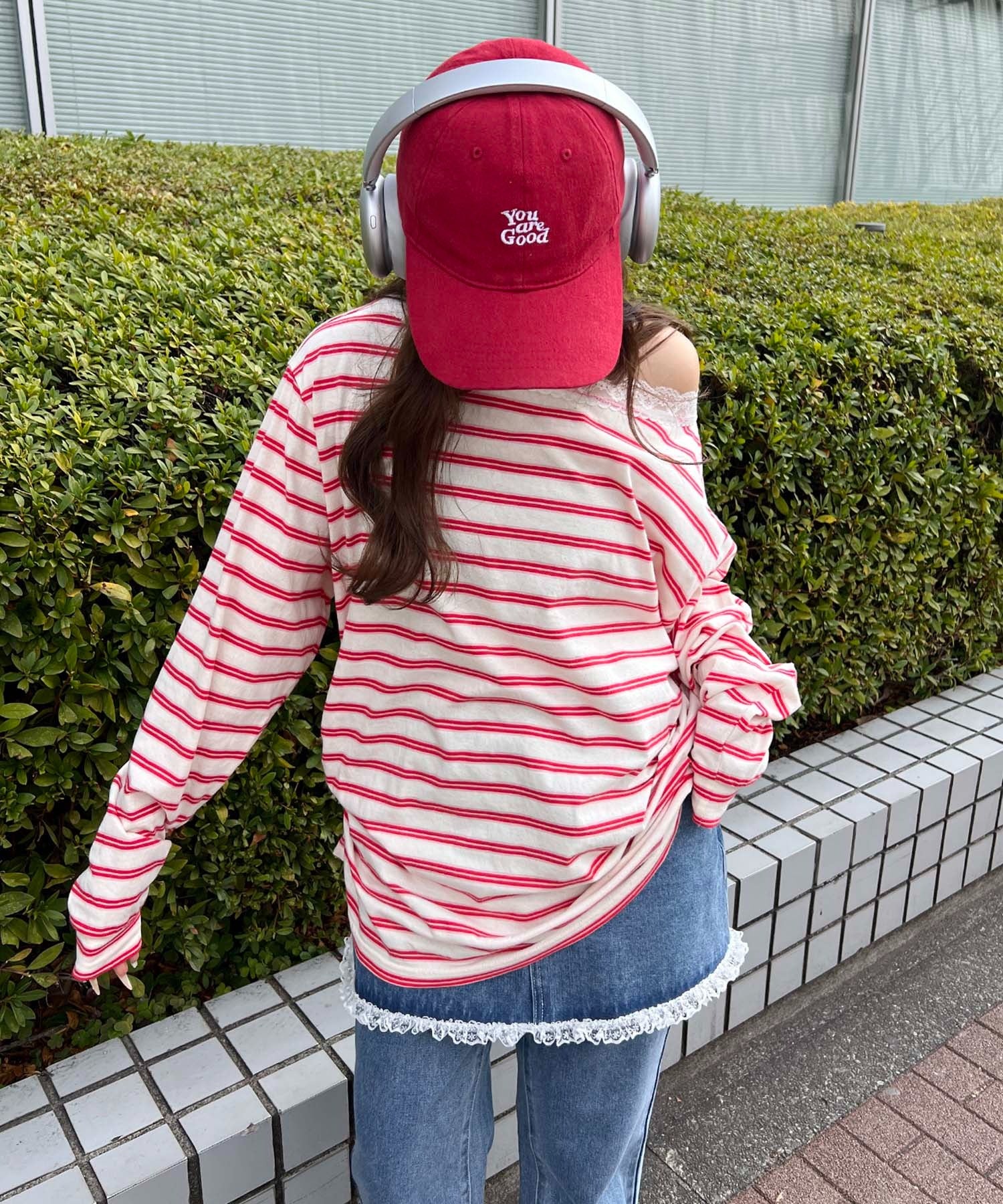 レースパイピングオフショルビッグT - Image 7