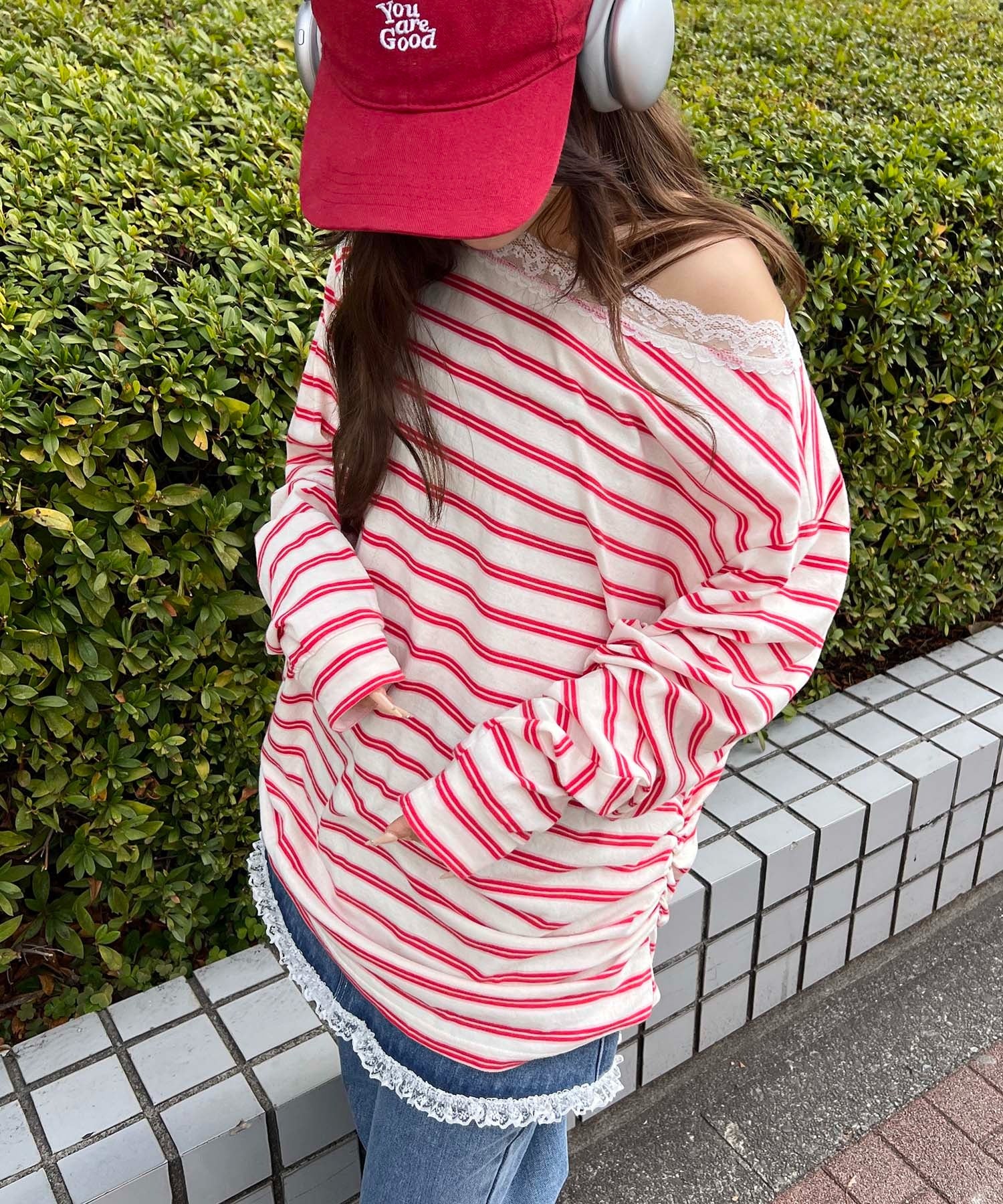 レースパイピングオフショルビッグT - Image 9