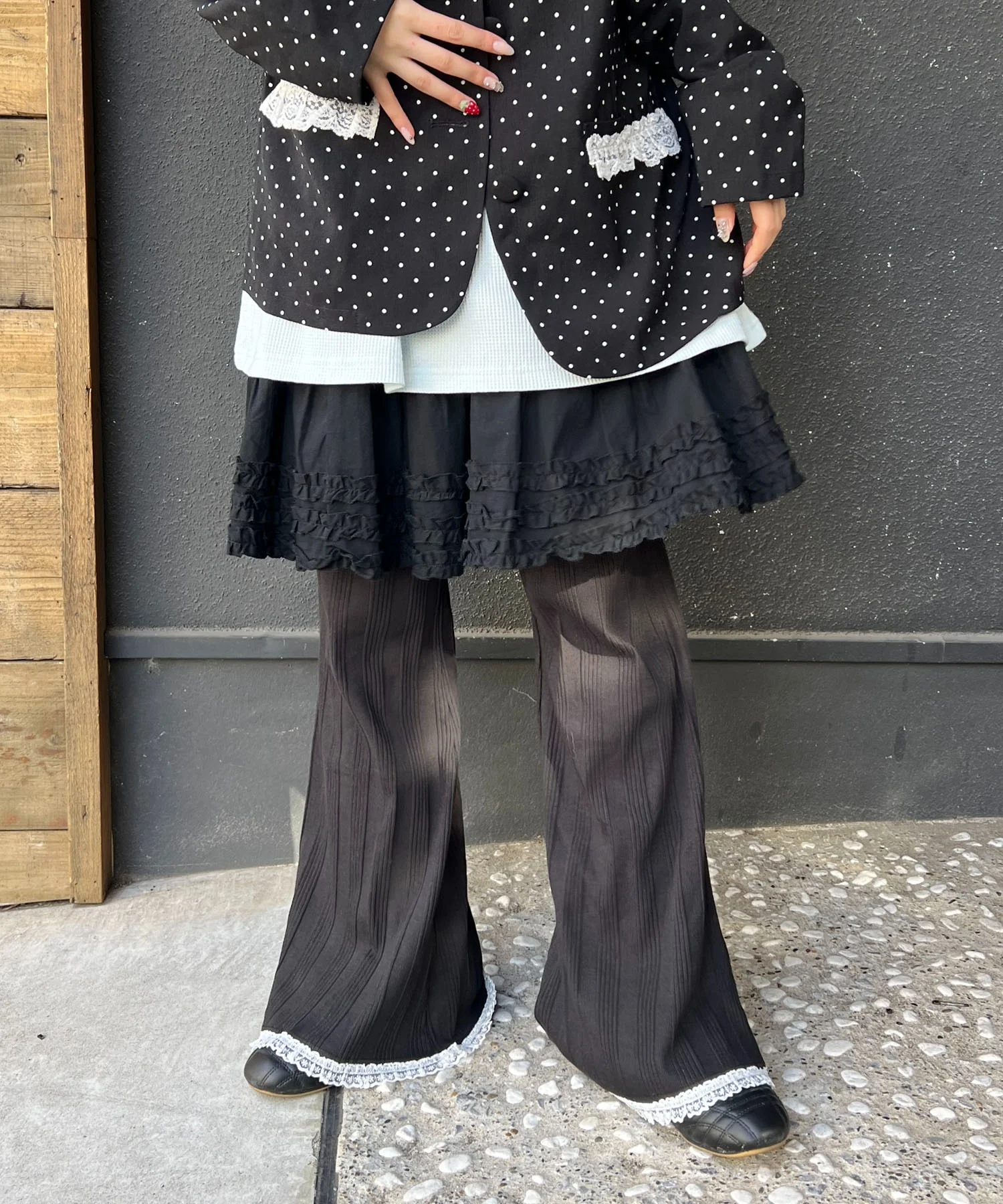 レースヘムワイドパンツ - Image 22