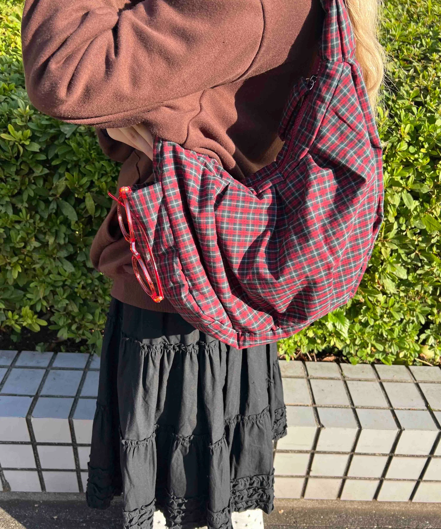 チェックパディングバッグ - Image 4