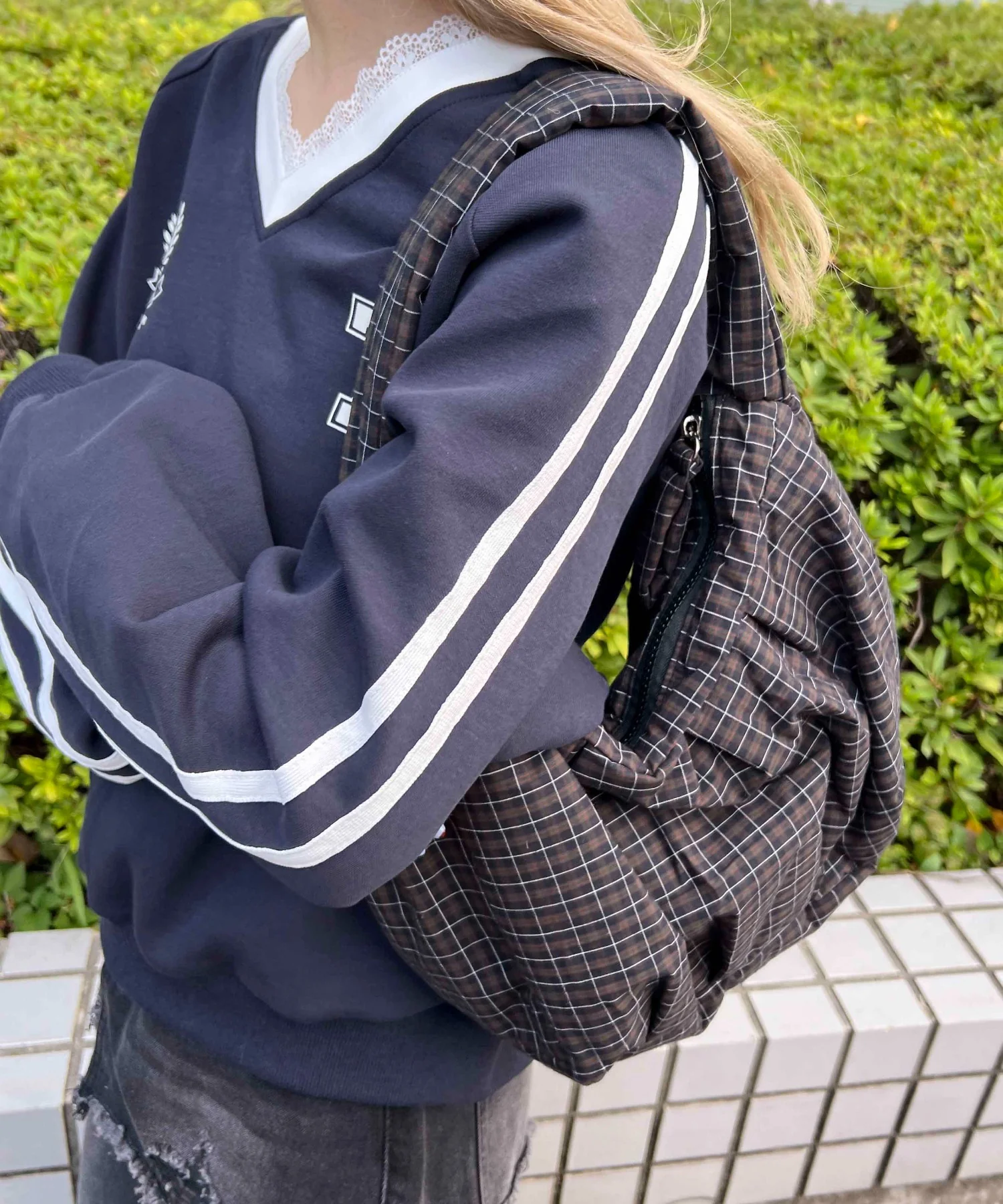 チェックパディングバッグ - Image 8