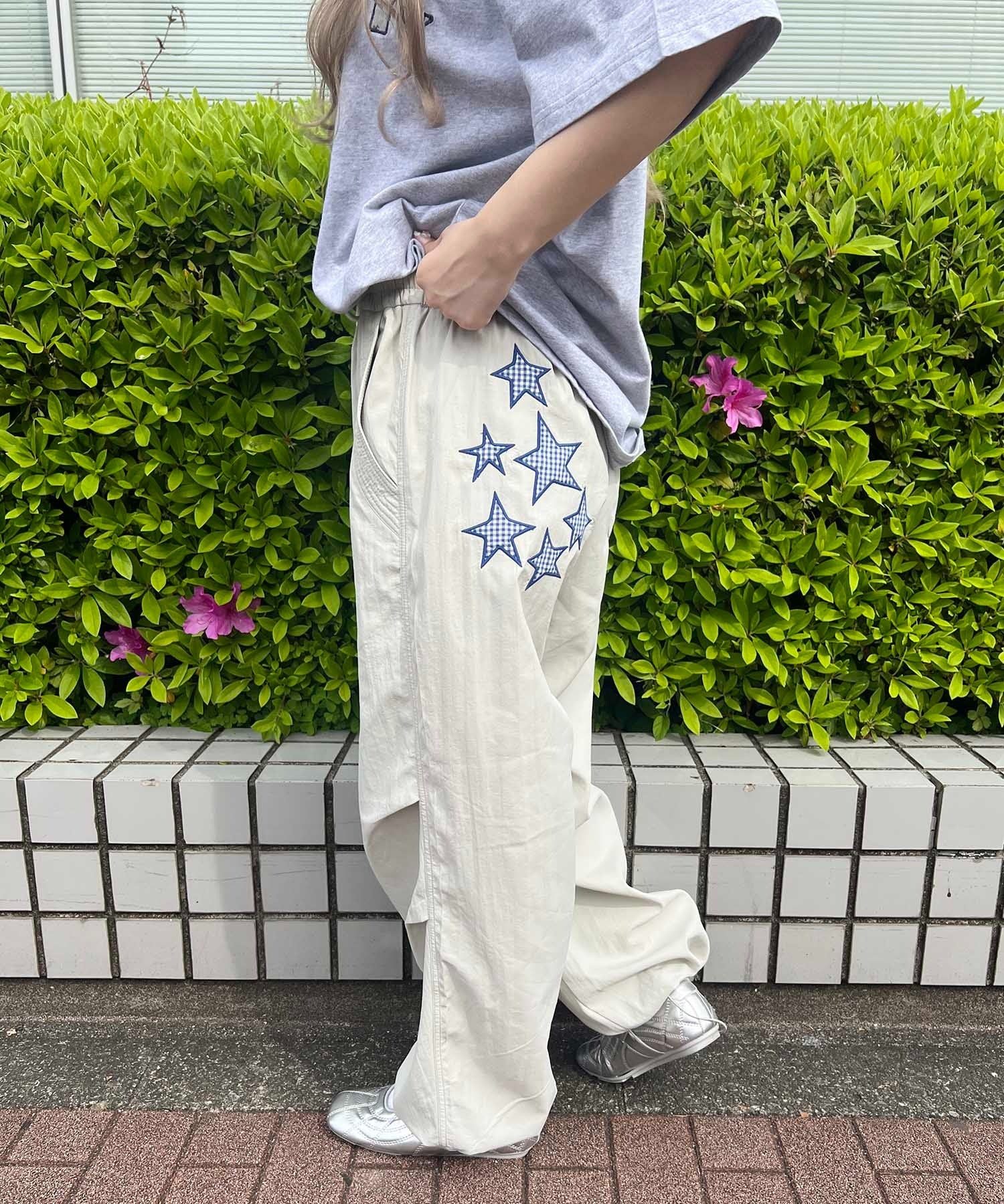 スターパッチタックワイドパンツ - Image 12