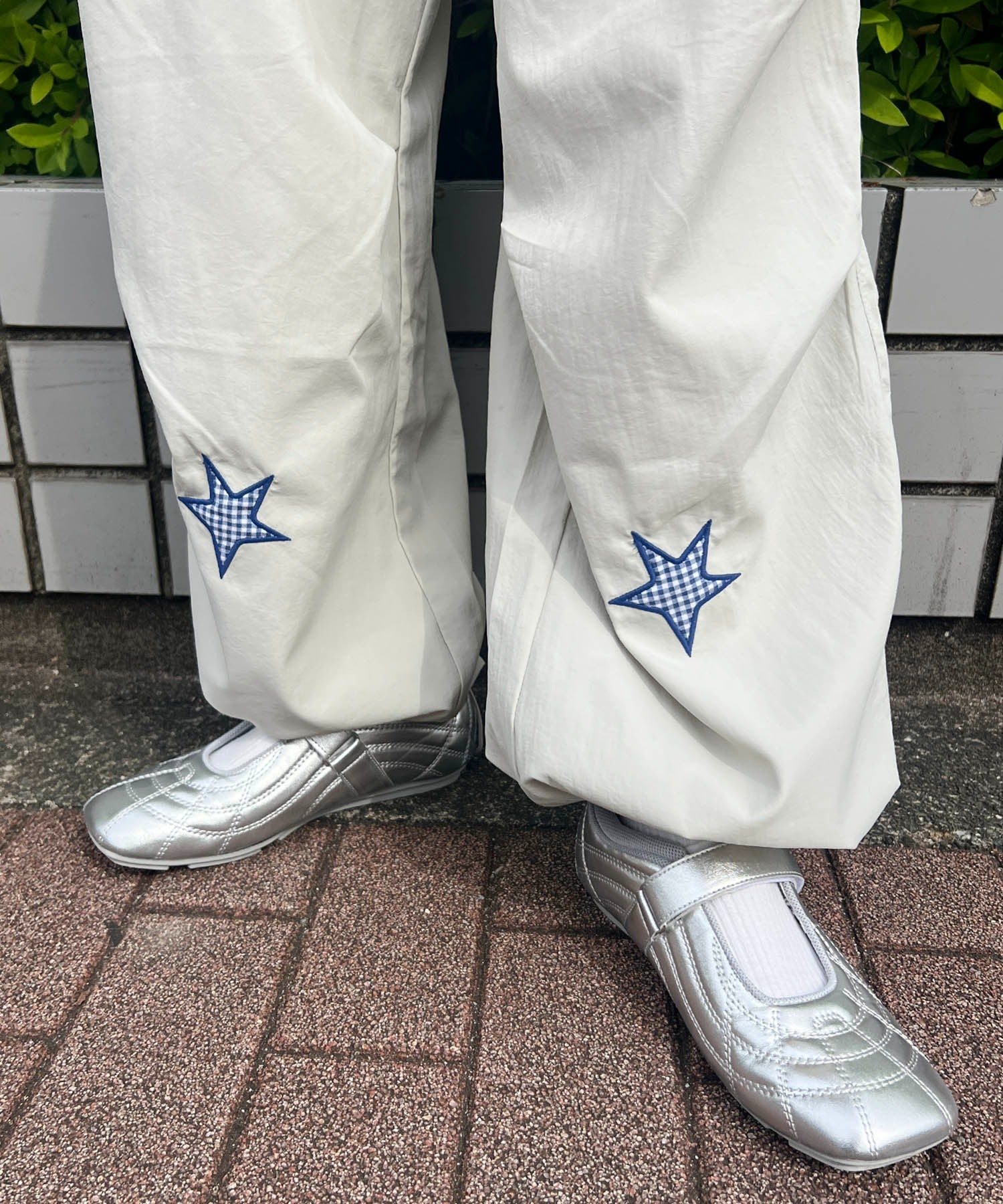 スターパッチタックワイドパンツ - Image 17