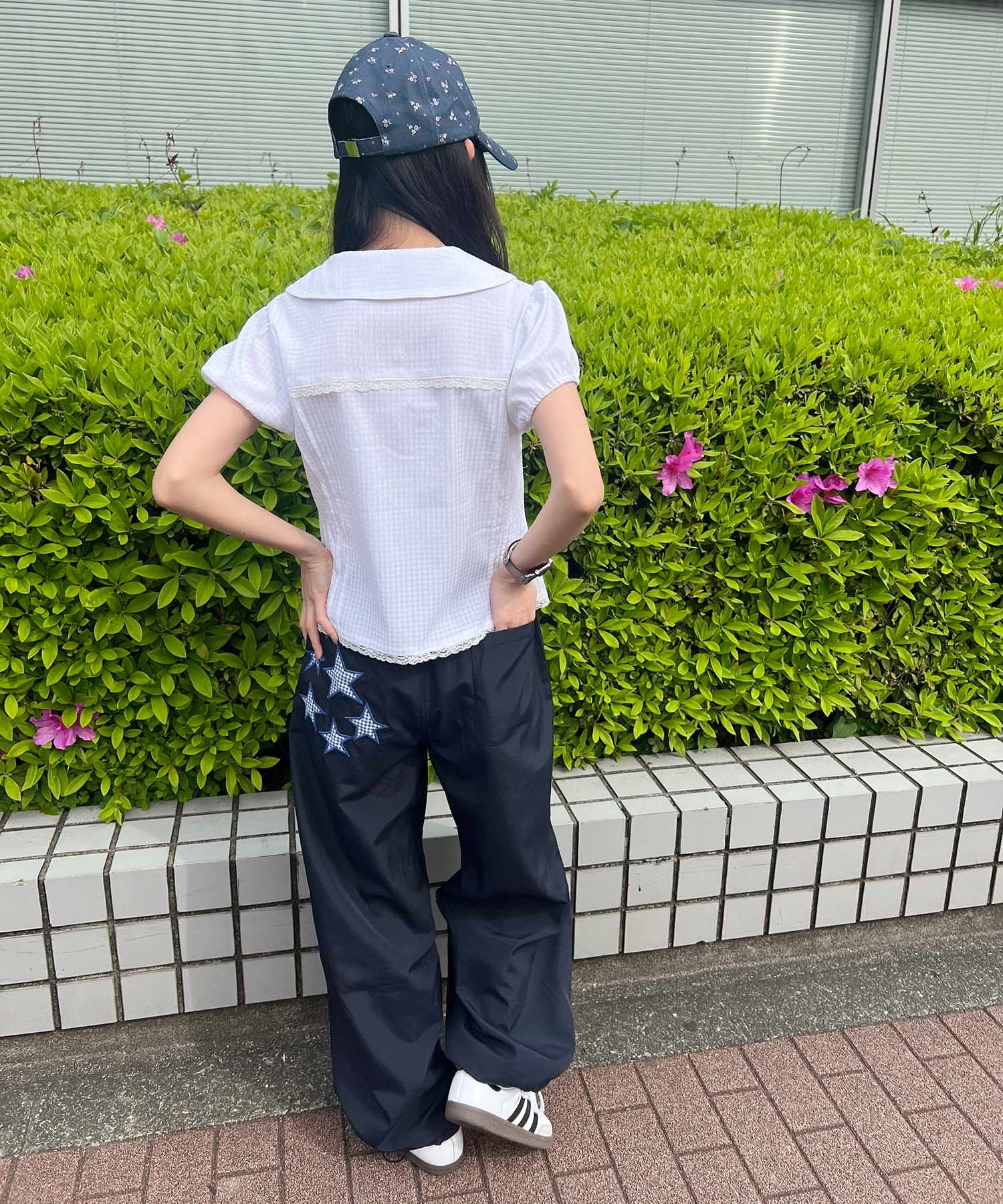スターパッチタックワイドパンツ - Image 8