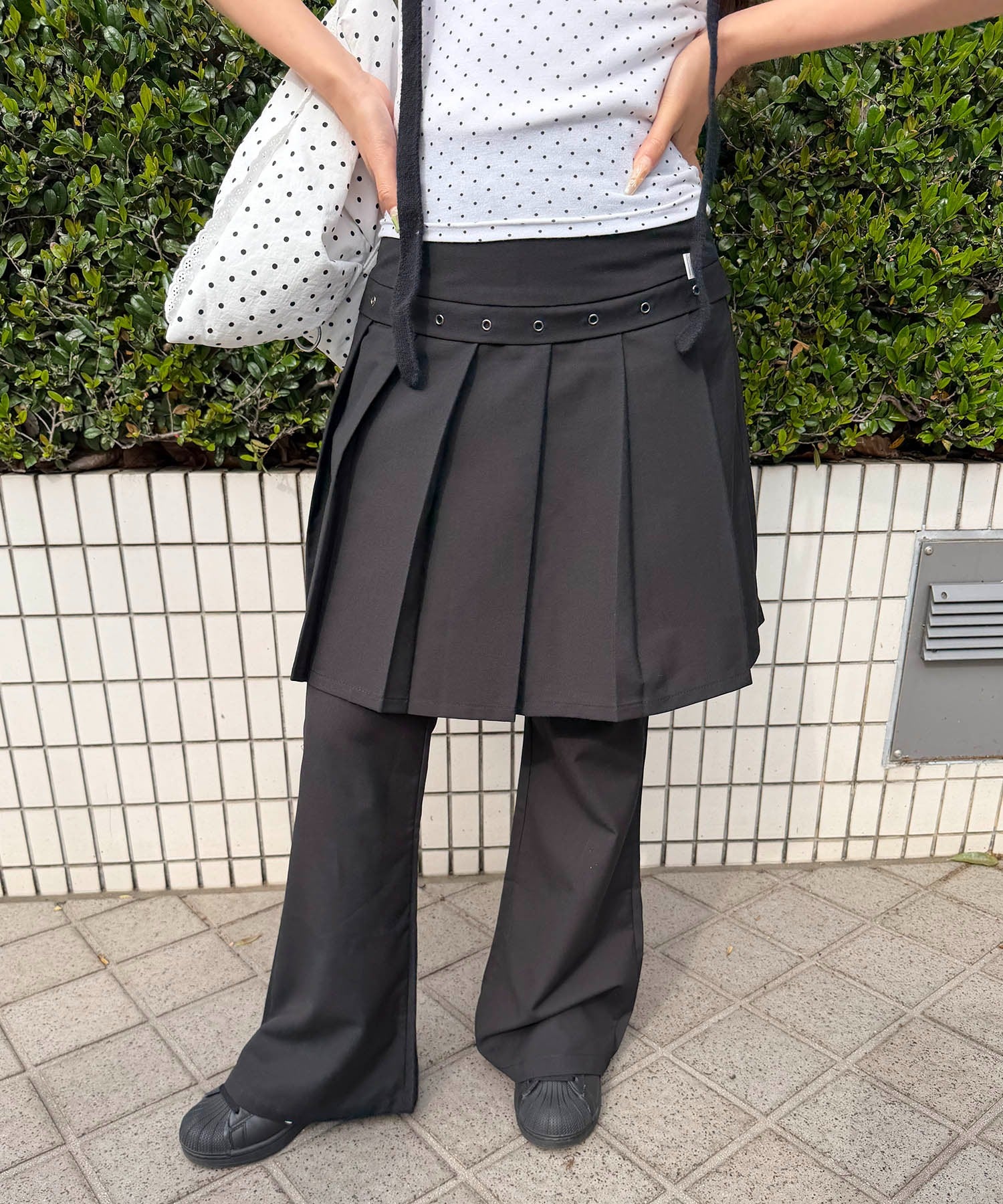 プリーツレイヤードフレアパンツ - Image 15