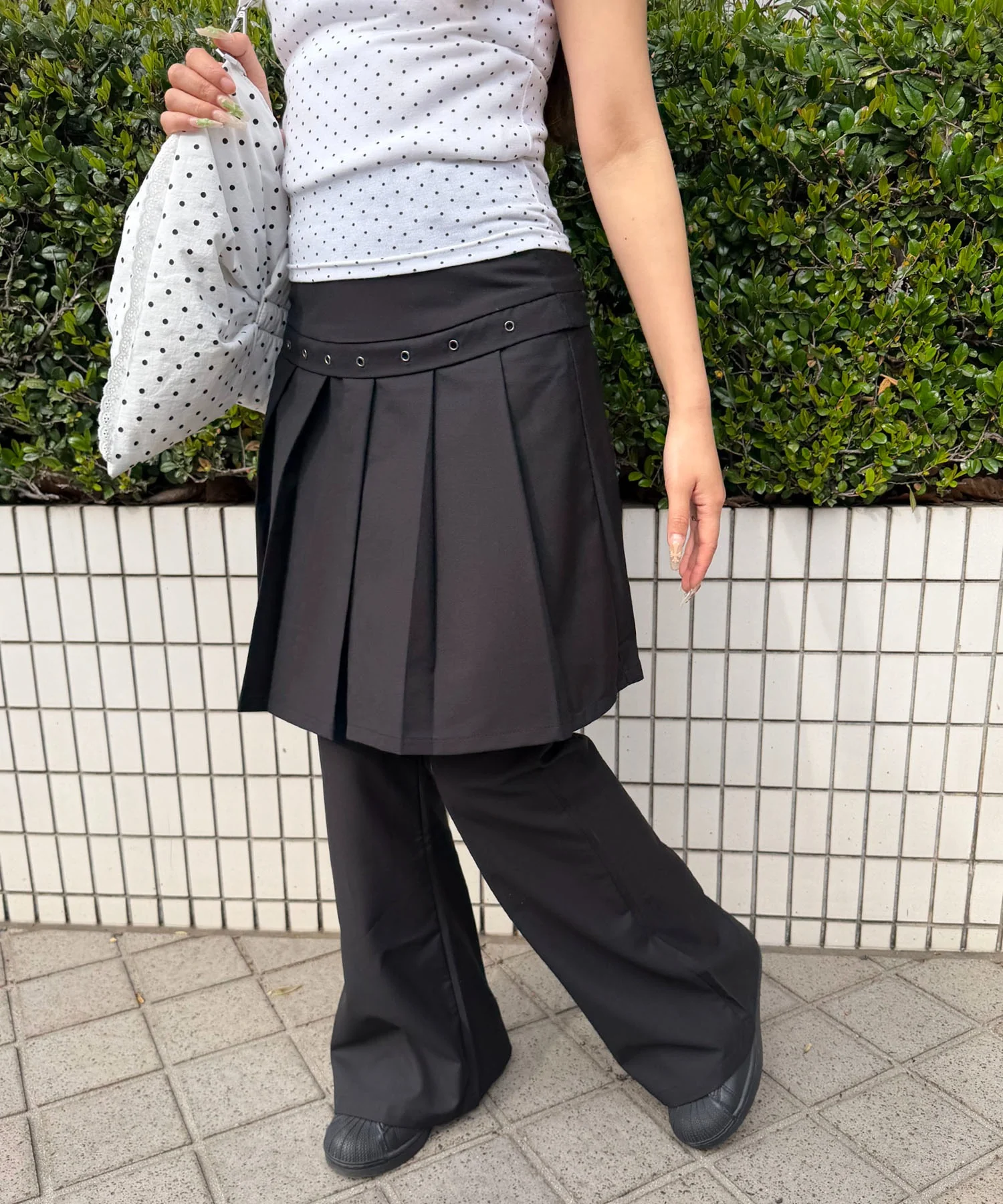 プリーツレイヤードフレアパンツ - Image 16