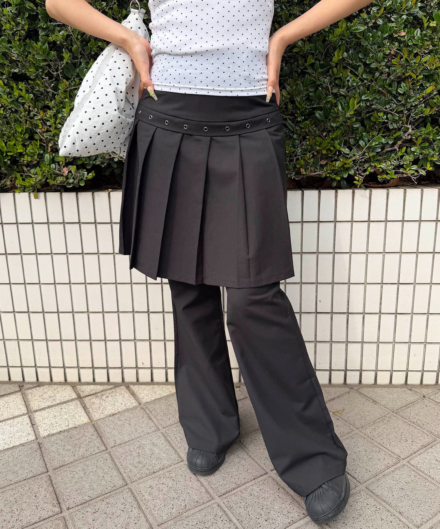 プリーツレイヤードフレアパンツ - Image 17