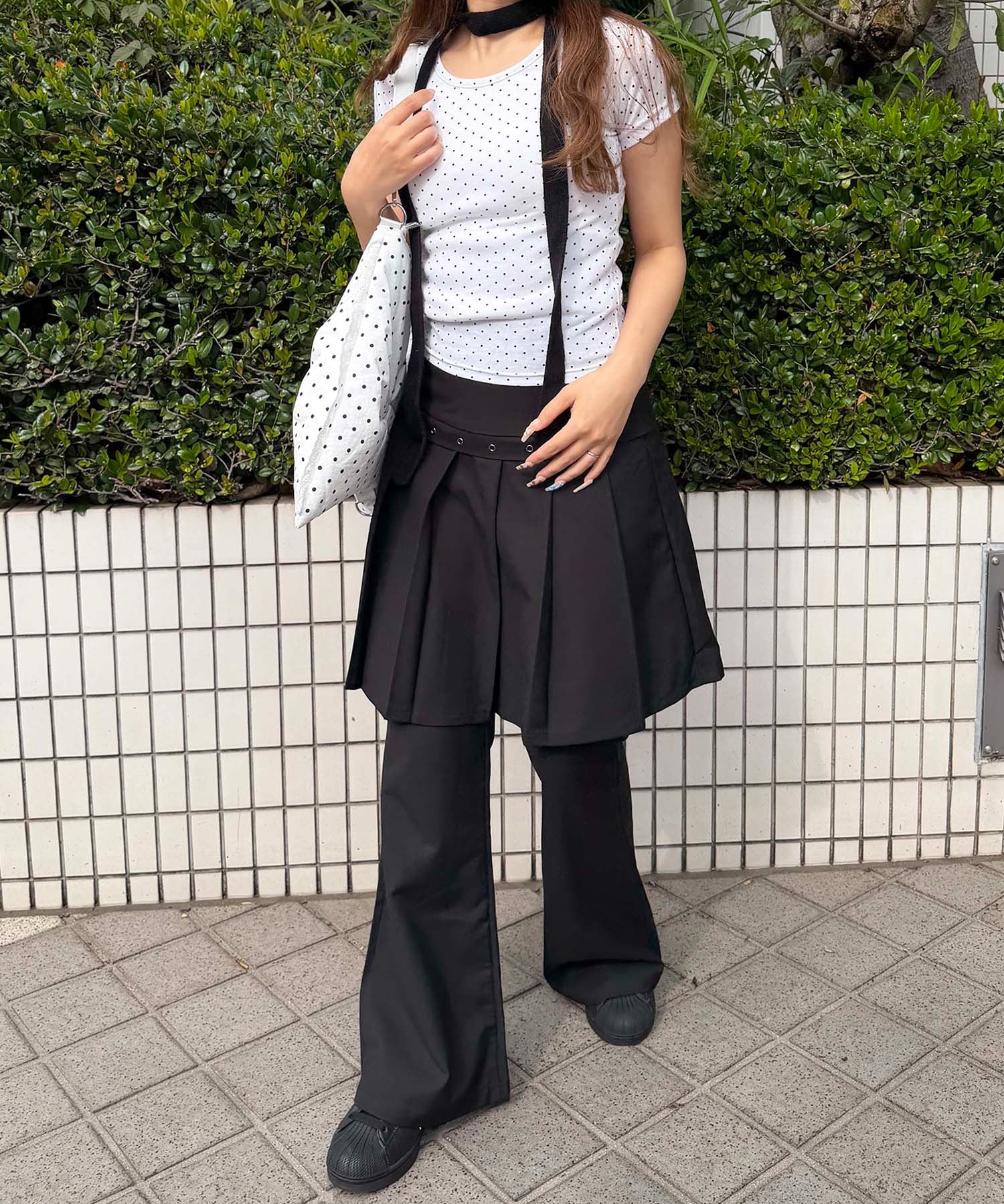 プリーツレイヤードフレアパンツ - Image 18