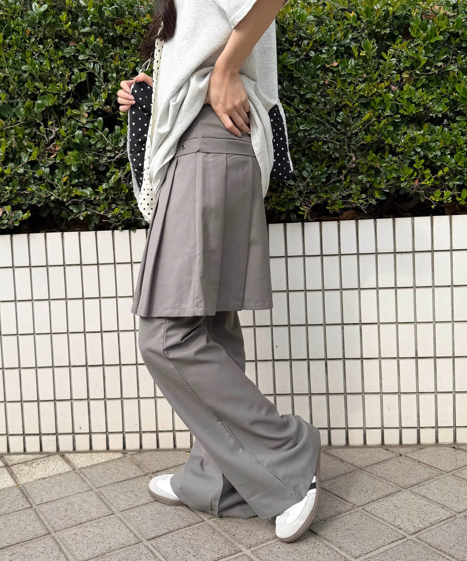 プリーツレイヤードフレアパンツ - Image 5