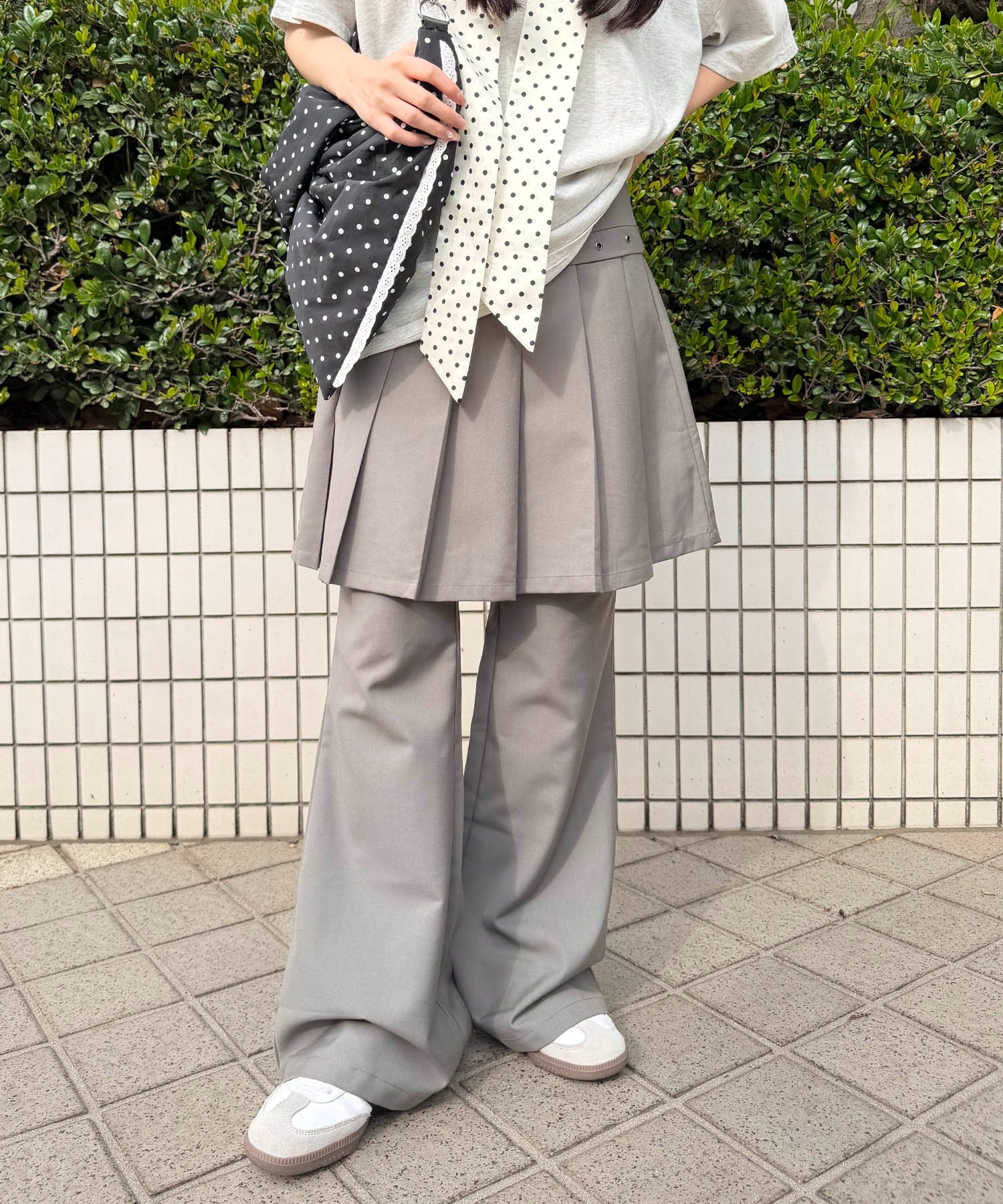 プリーツレイヤードフレアパンツ - Image 6