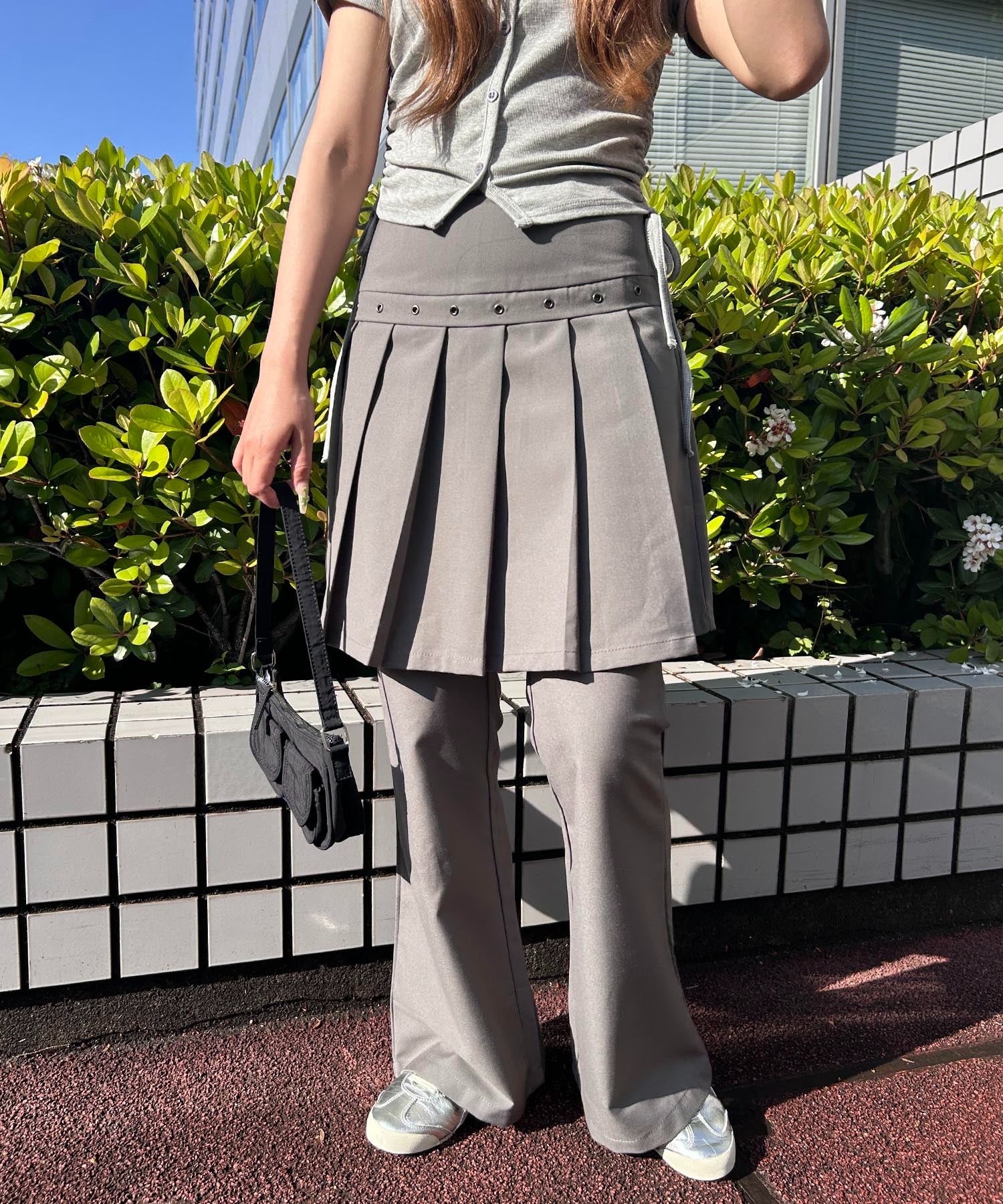プリーツレイヤードフレアパンツ - Image 9