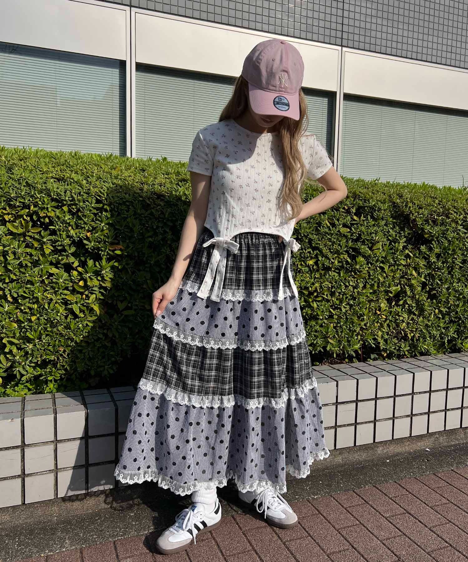 アソートパッチワークフリルロングスカート - Image 13