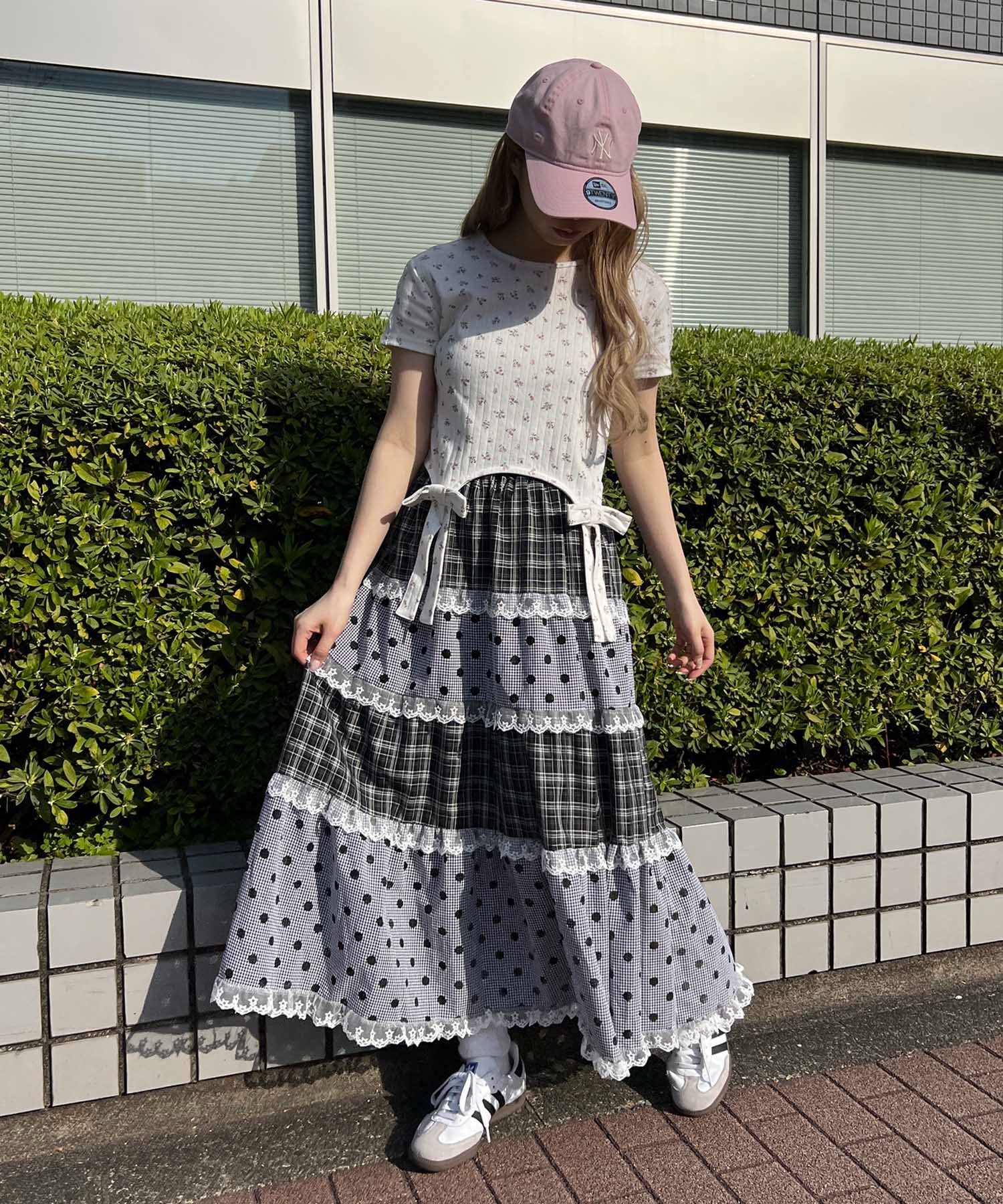 アソートパッチワークフリルロングスカート - Image 14
