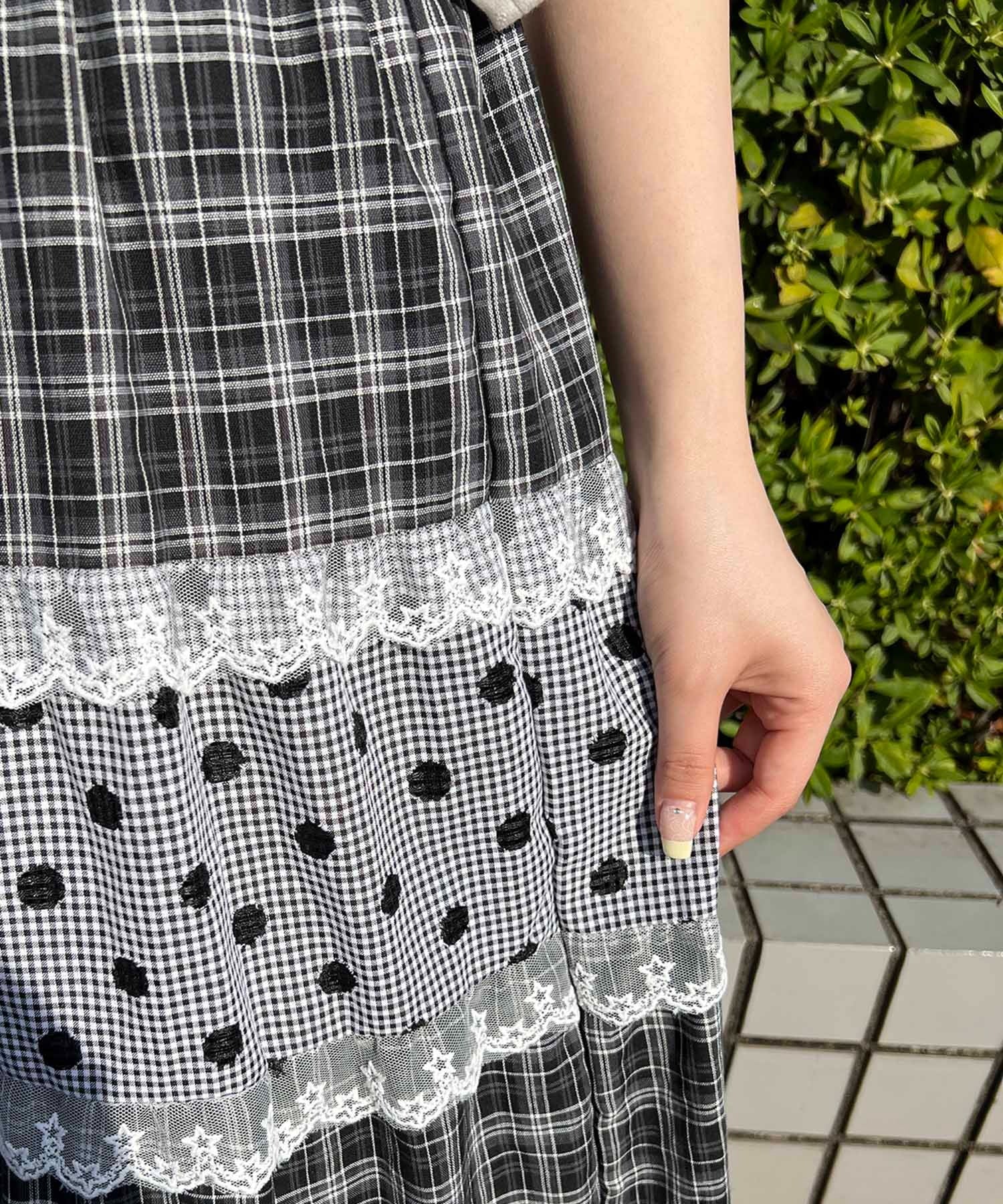 アソートパッチワークフリルロングスカート - Image 15