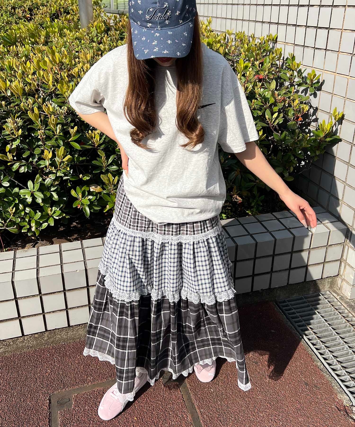 アソートパッチワークフリルロングスカート - Image 6