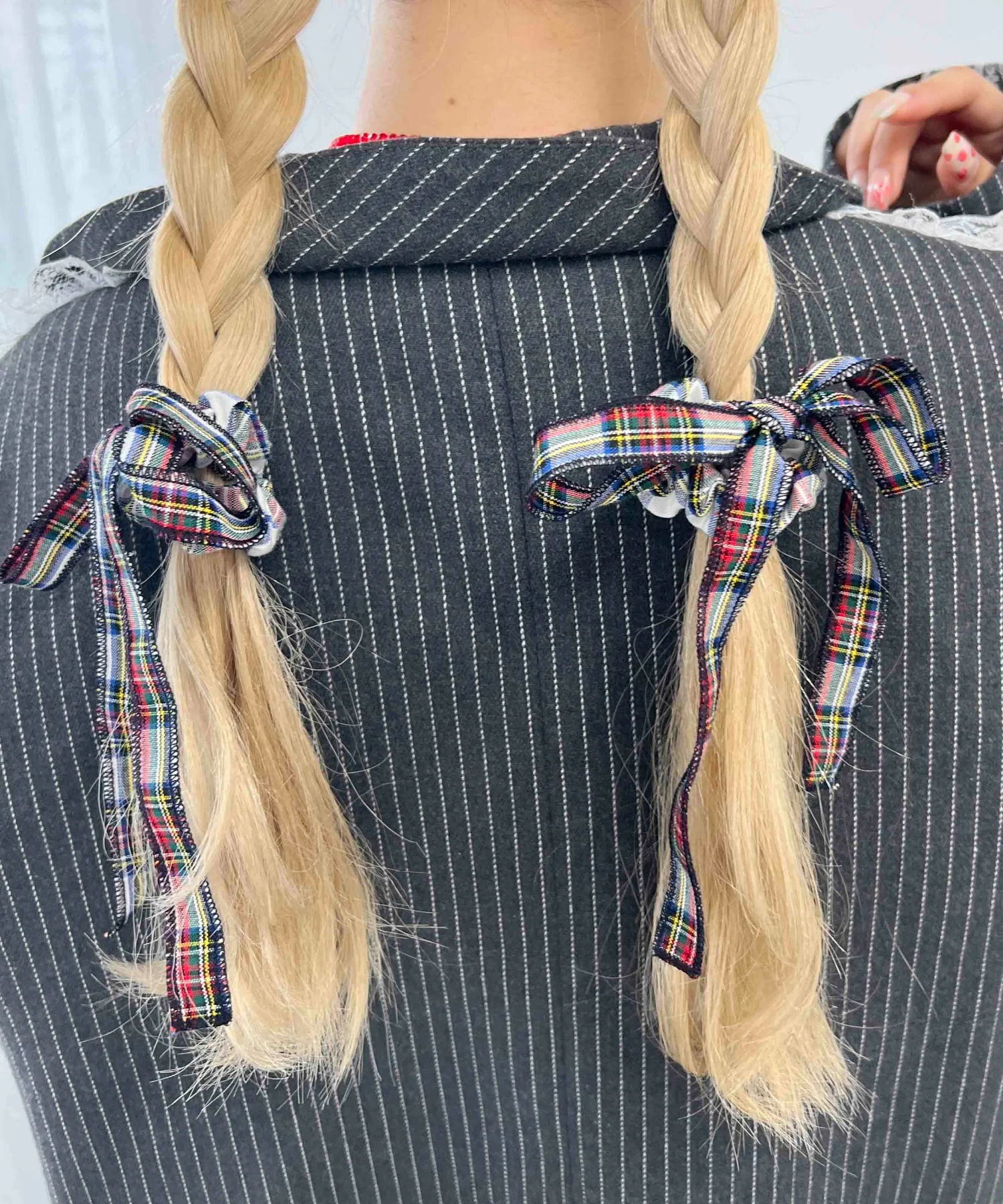 チェックリボンシュシュ - Image 4