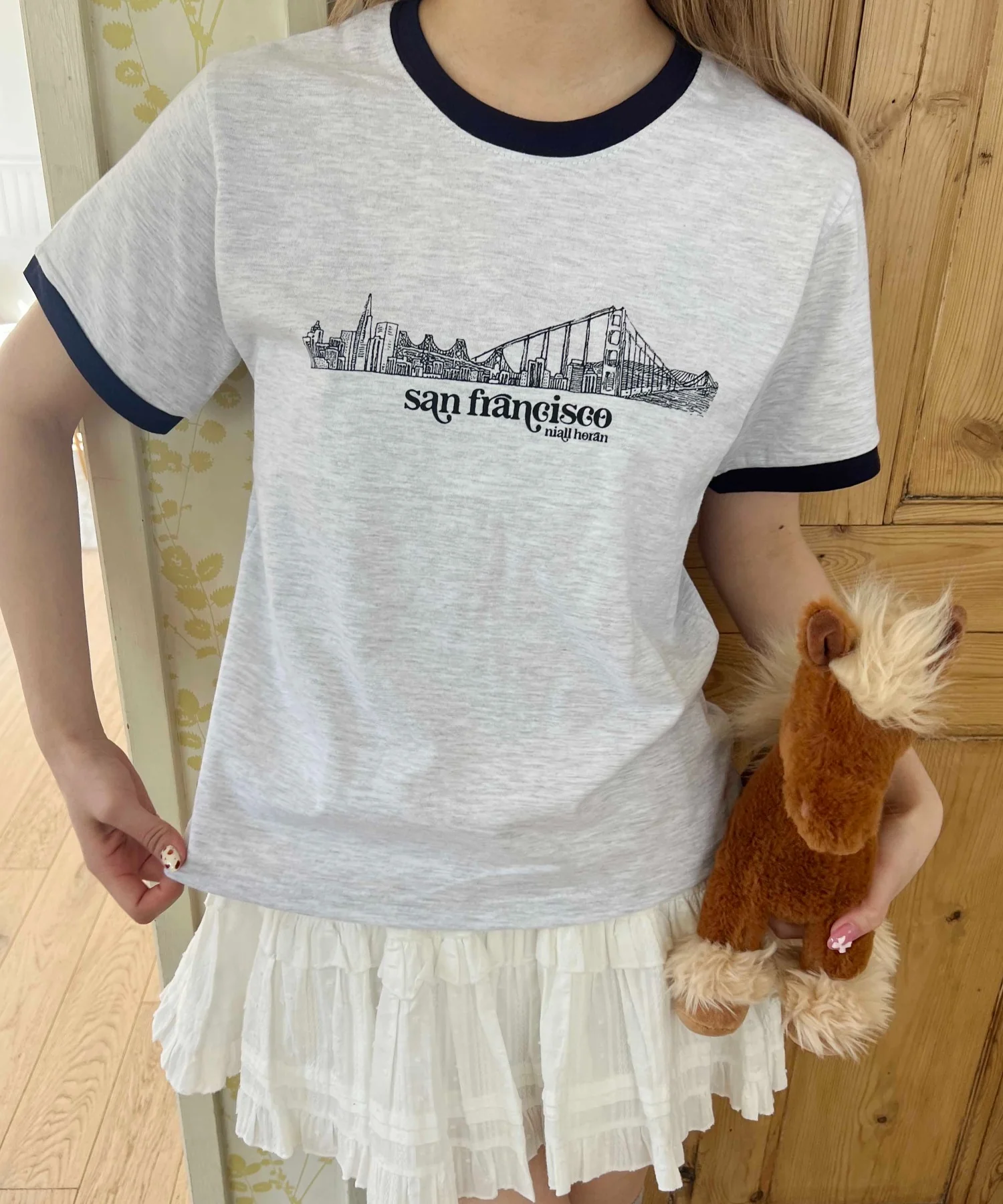 プリントリンガーTシャツ