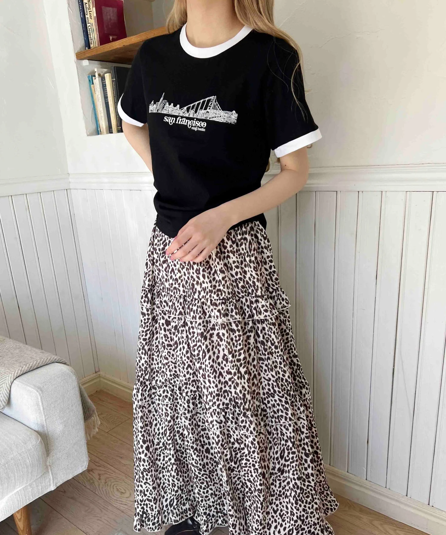 プリントリンガーTシャツ - Image 8