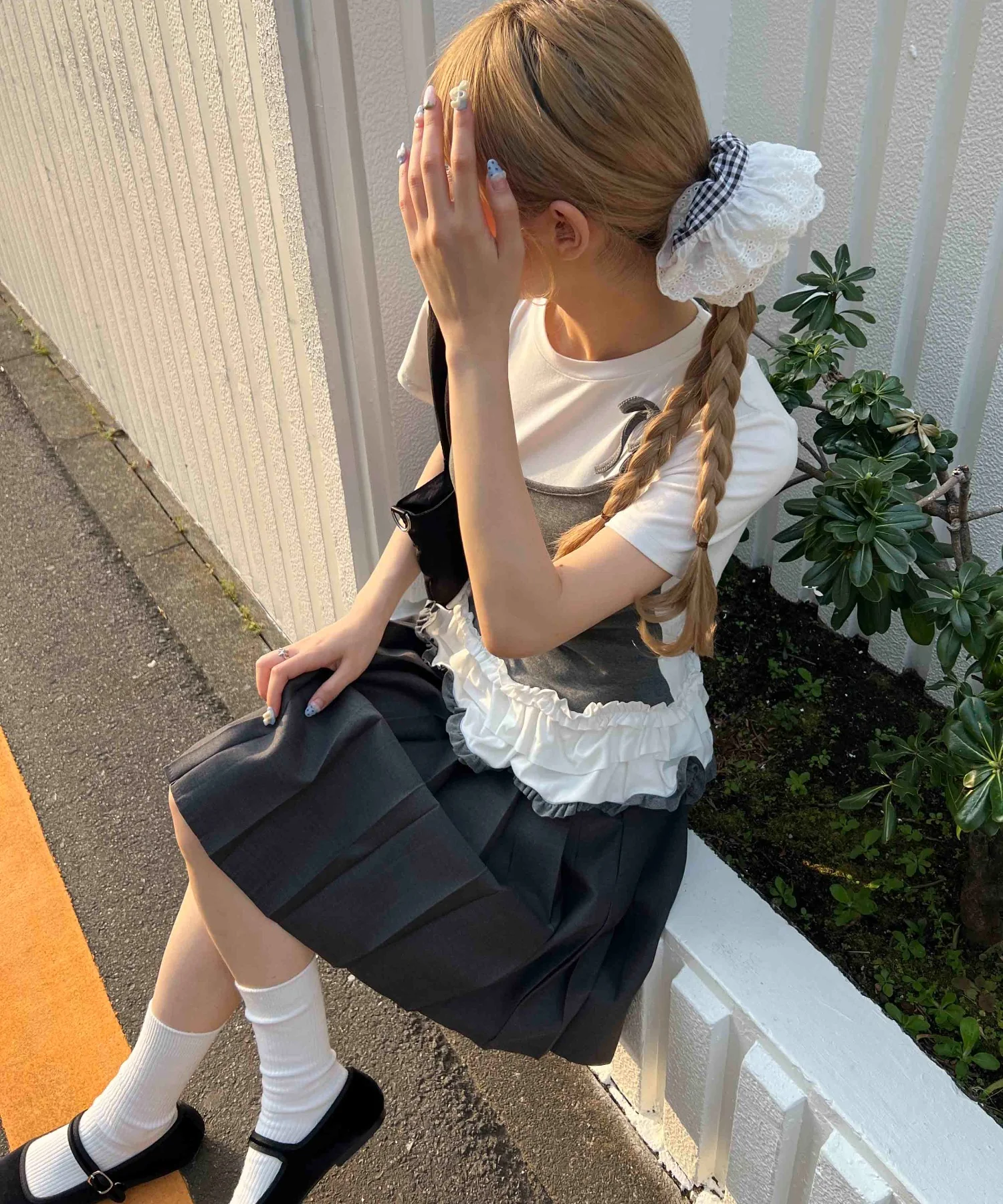 レースポイントギンガムチェックシュシュ - Image 13