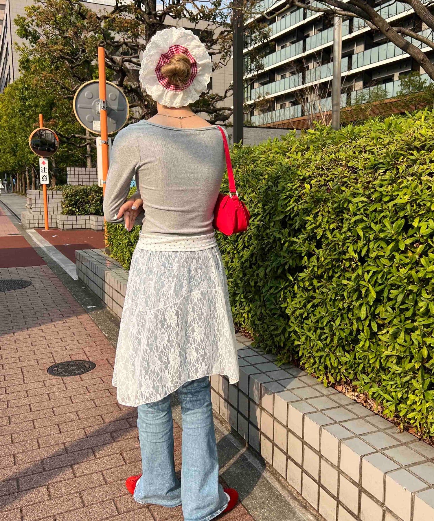 レースポイントギンガムチェックシュシュ - Image 8