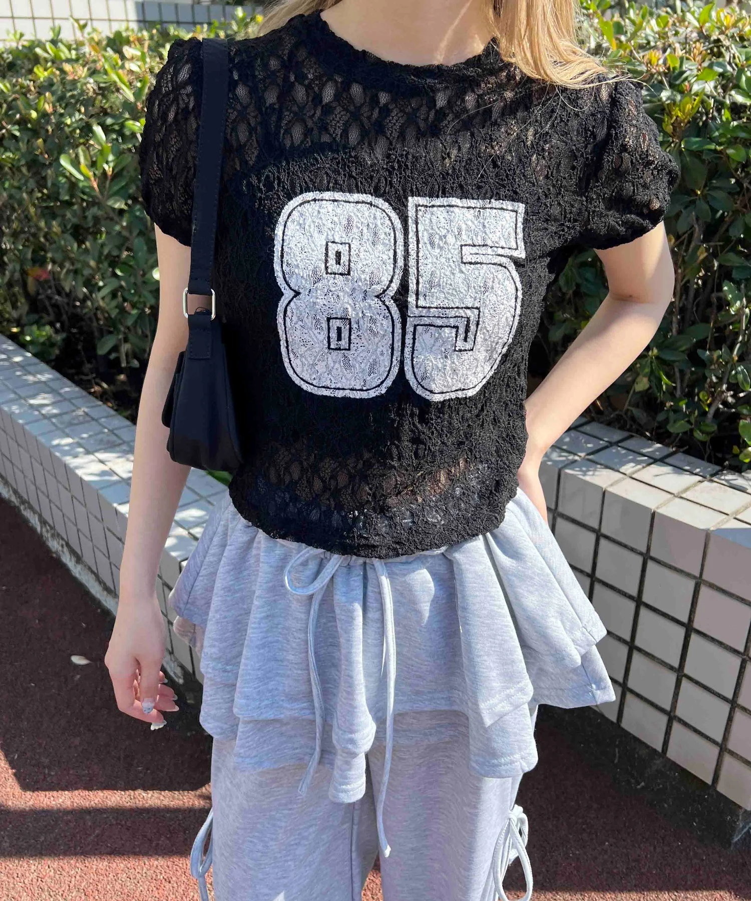 レースコンパクトTシャツ - Image 11