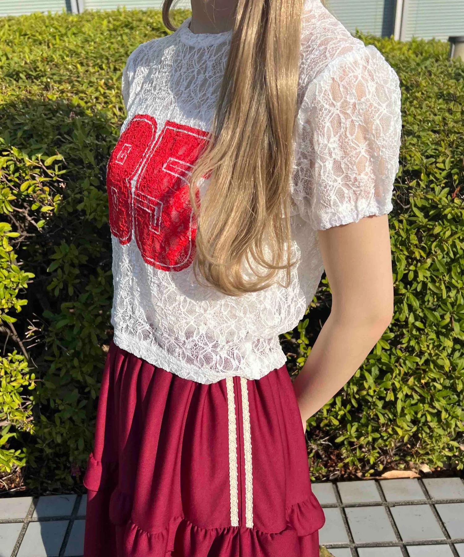 レースコンパクトTシャツ - Image 5