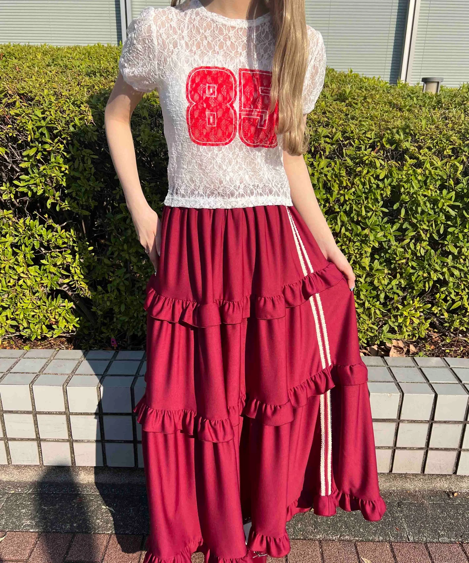 レースコンパクトTシャツ - Image 8