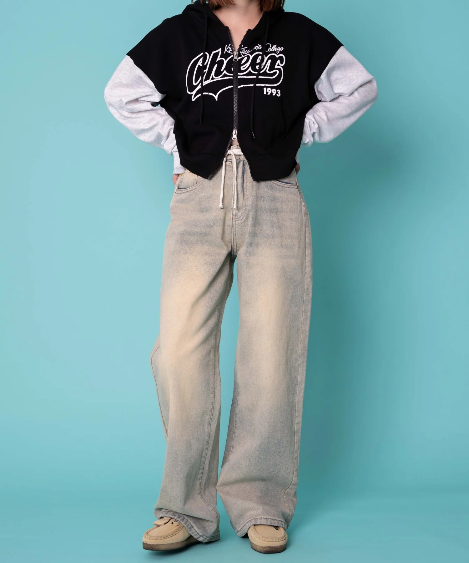 ドロストコードデニムパンツ - Image 3