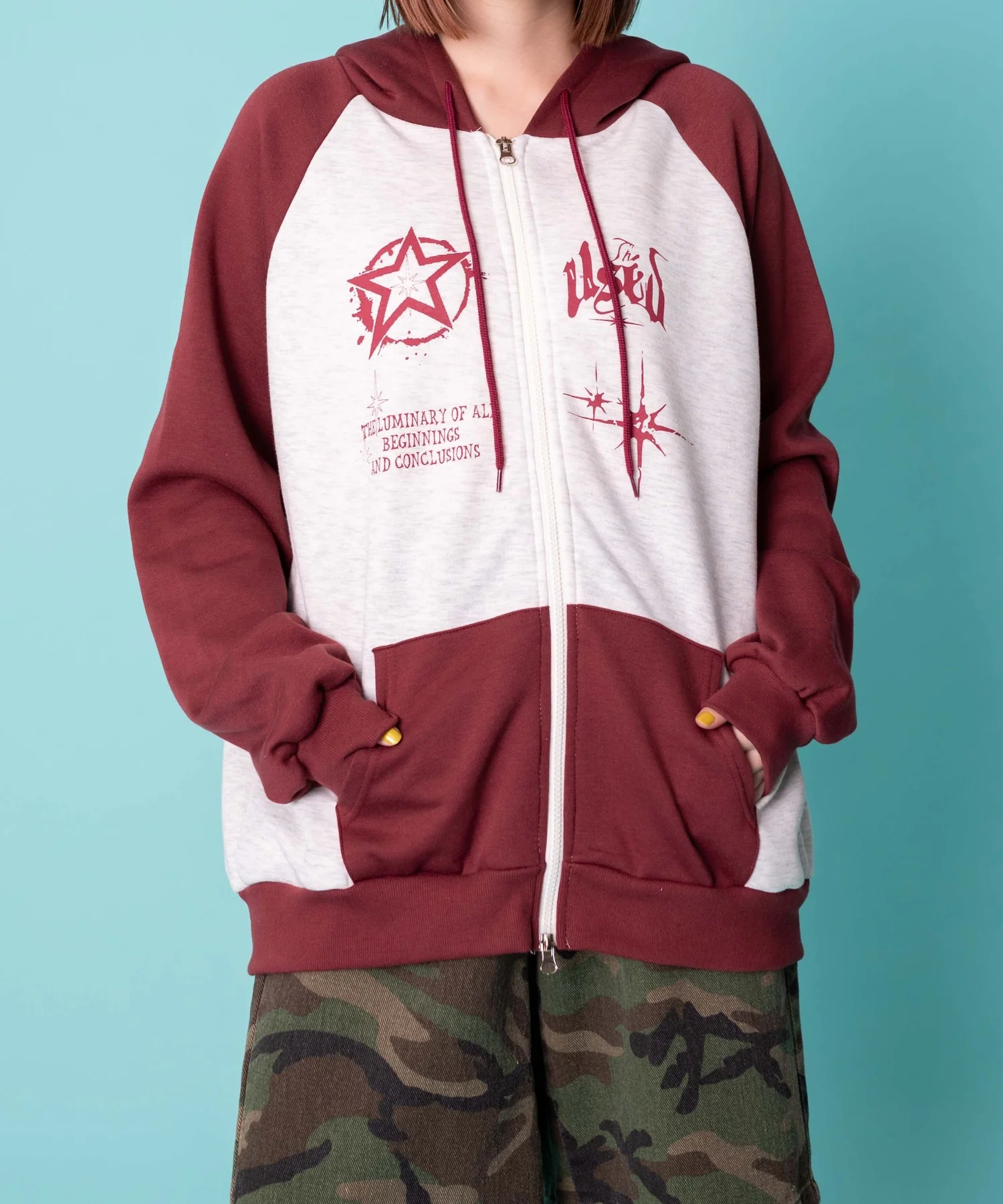 グラフィックラグランZIPパーカー - Image 5